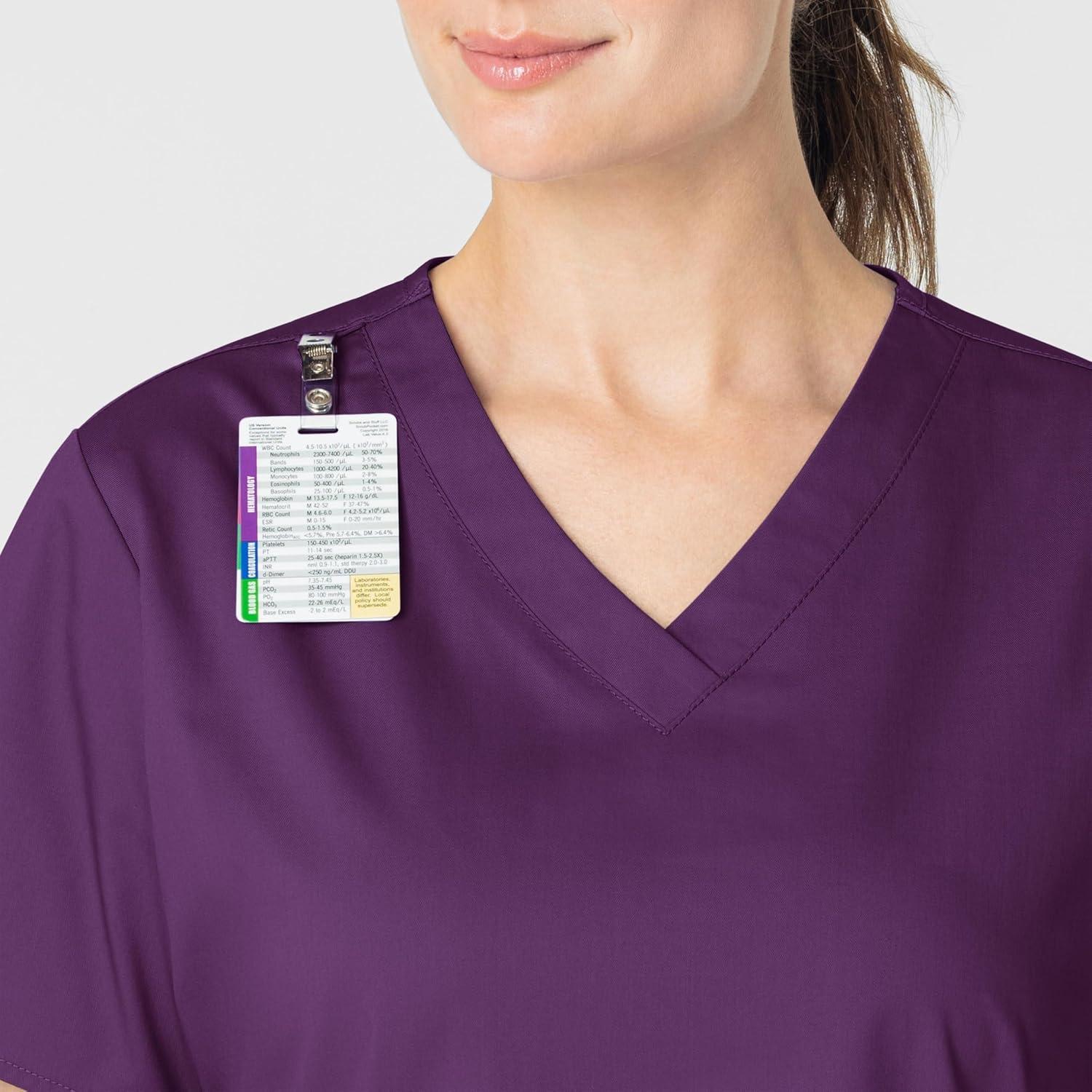 Wink WonderWORK Scrubs for Women, V-Neck Scrub Top