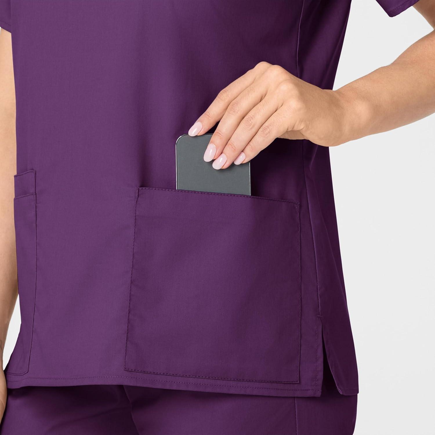 Wink WonderWORK Scrubs for Women, V-Neck Scrub Top
