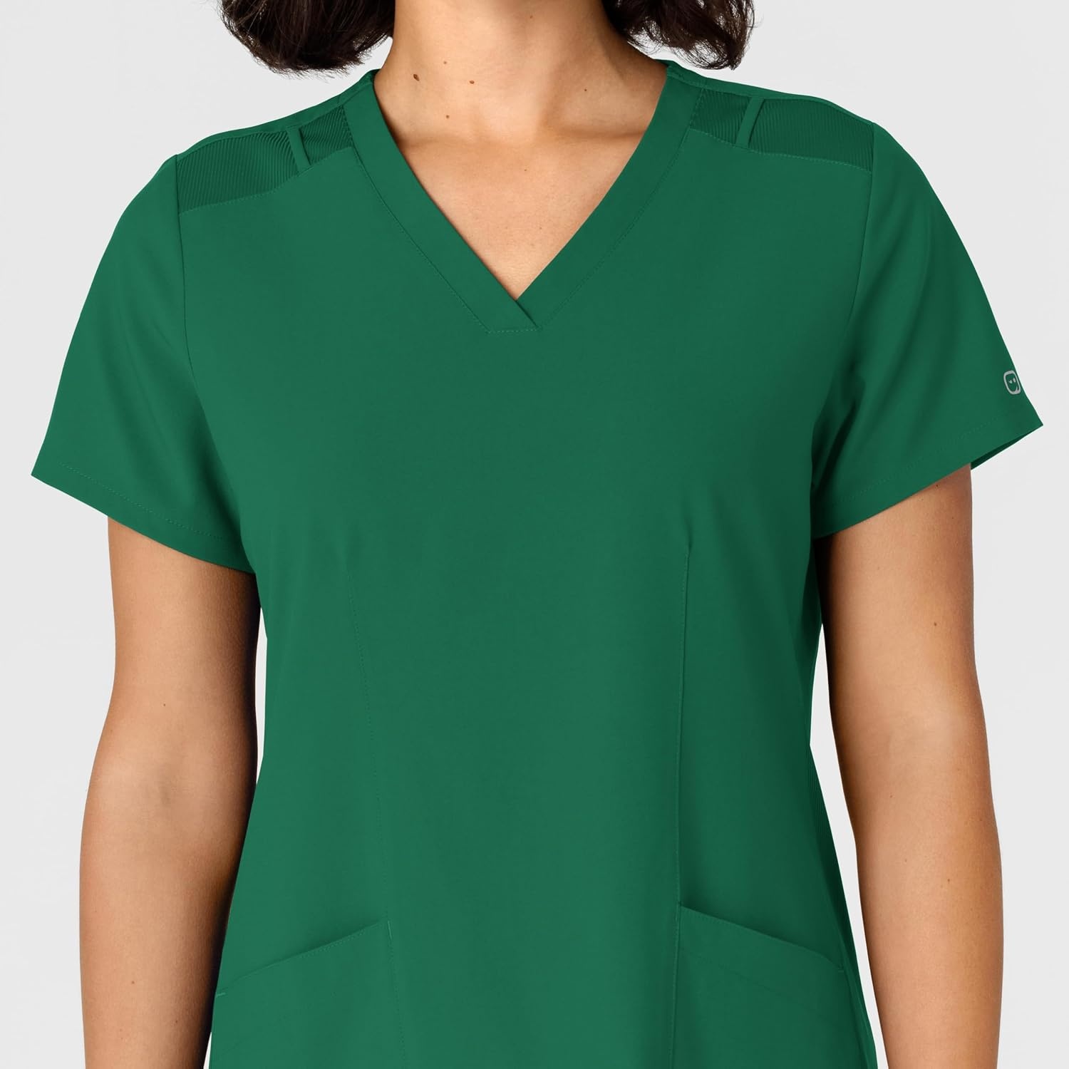 WINK Women’s Women’s Flex-n-reach Side Panel V-neck Scrub Top(Hunter)
