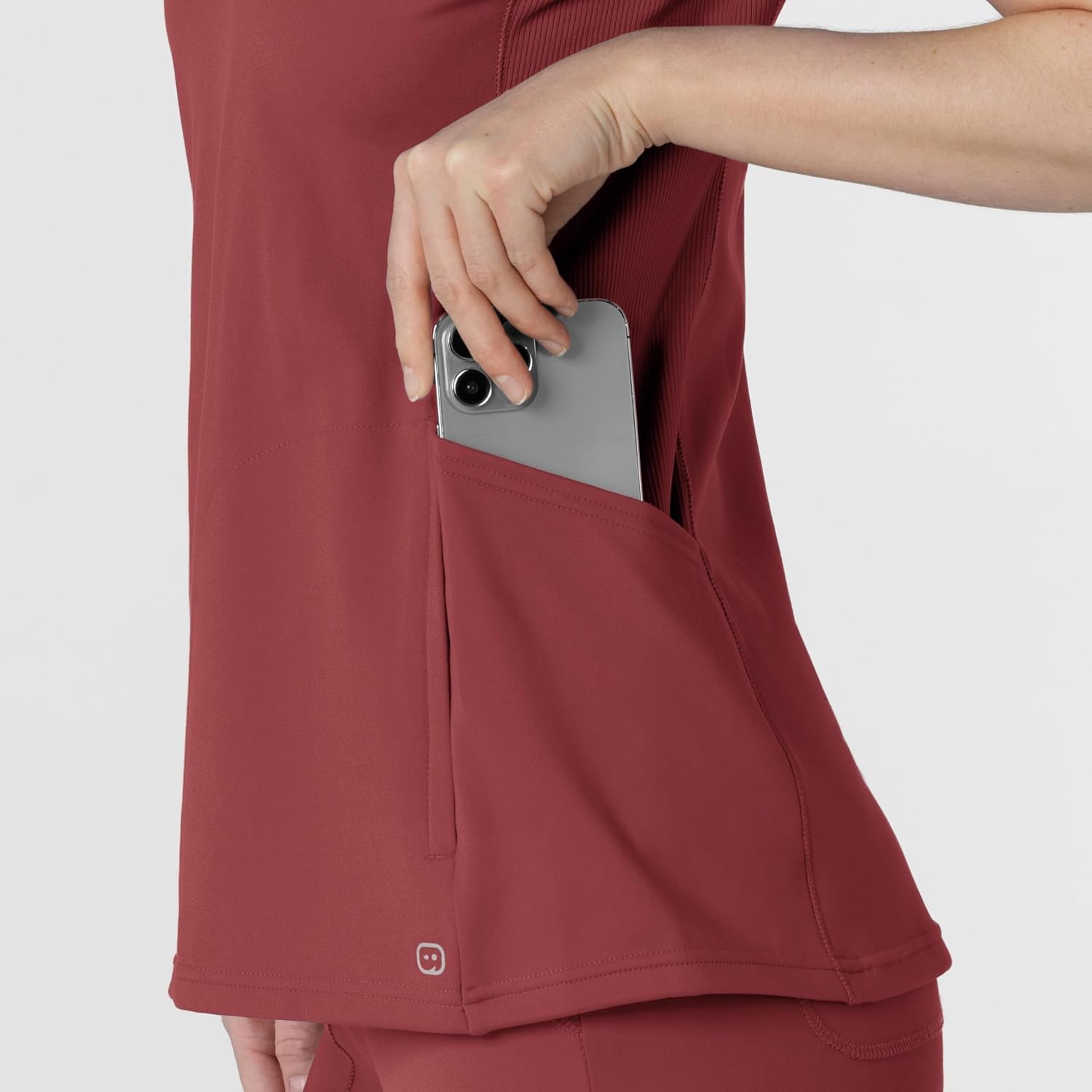 Wink Renew Women’s Flex-n-Reach V-Neck Raglan Scrub Top(Ruby)