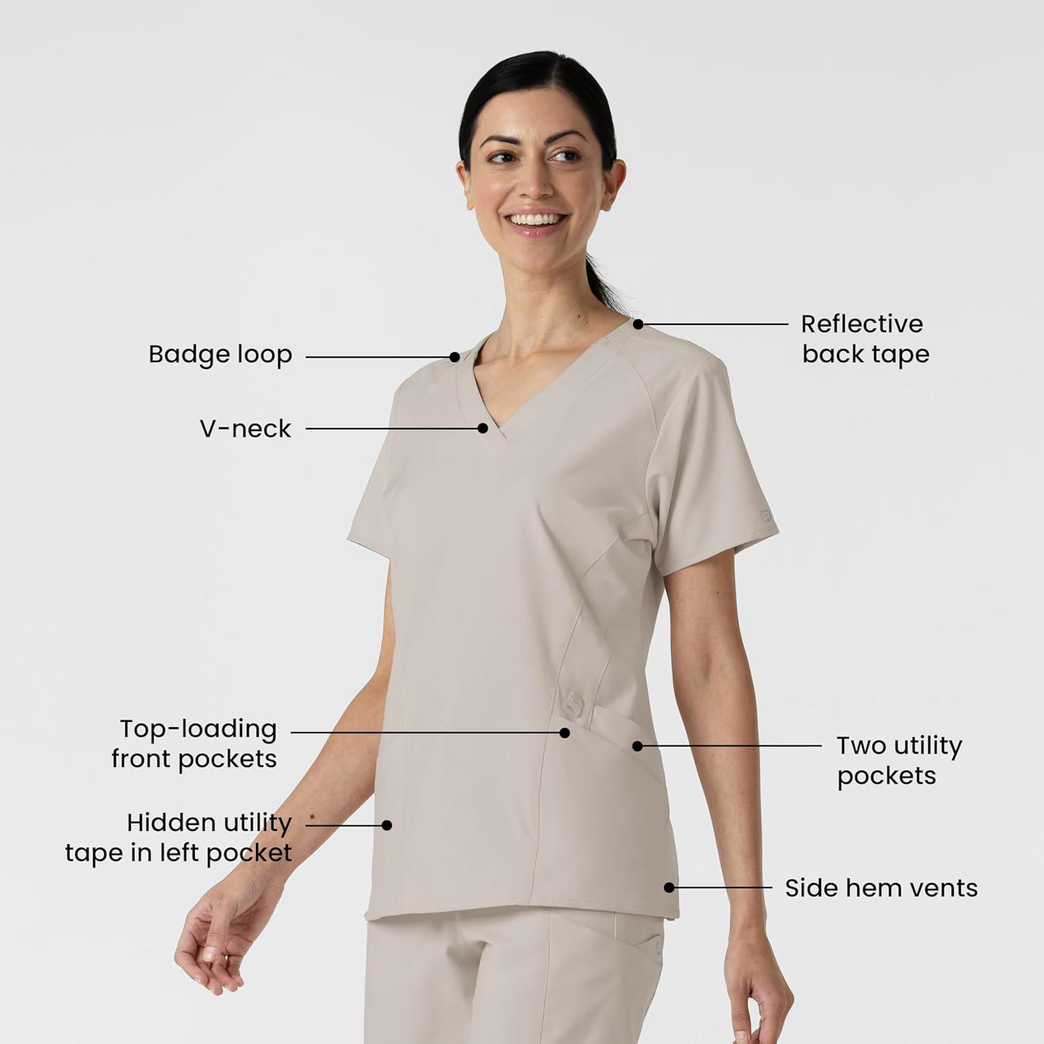 Wink Womens Scrub Top(Cloud)