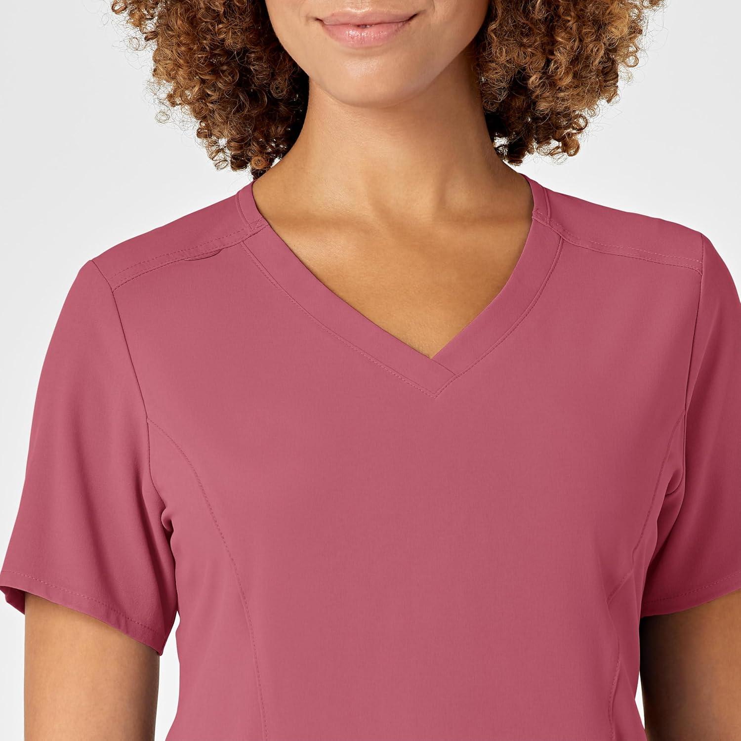 WonderWink Mens Women’s V-Neck Scrub Top(Rosebud)
