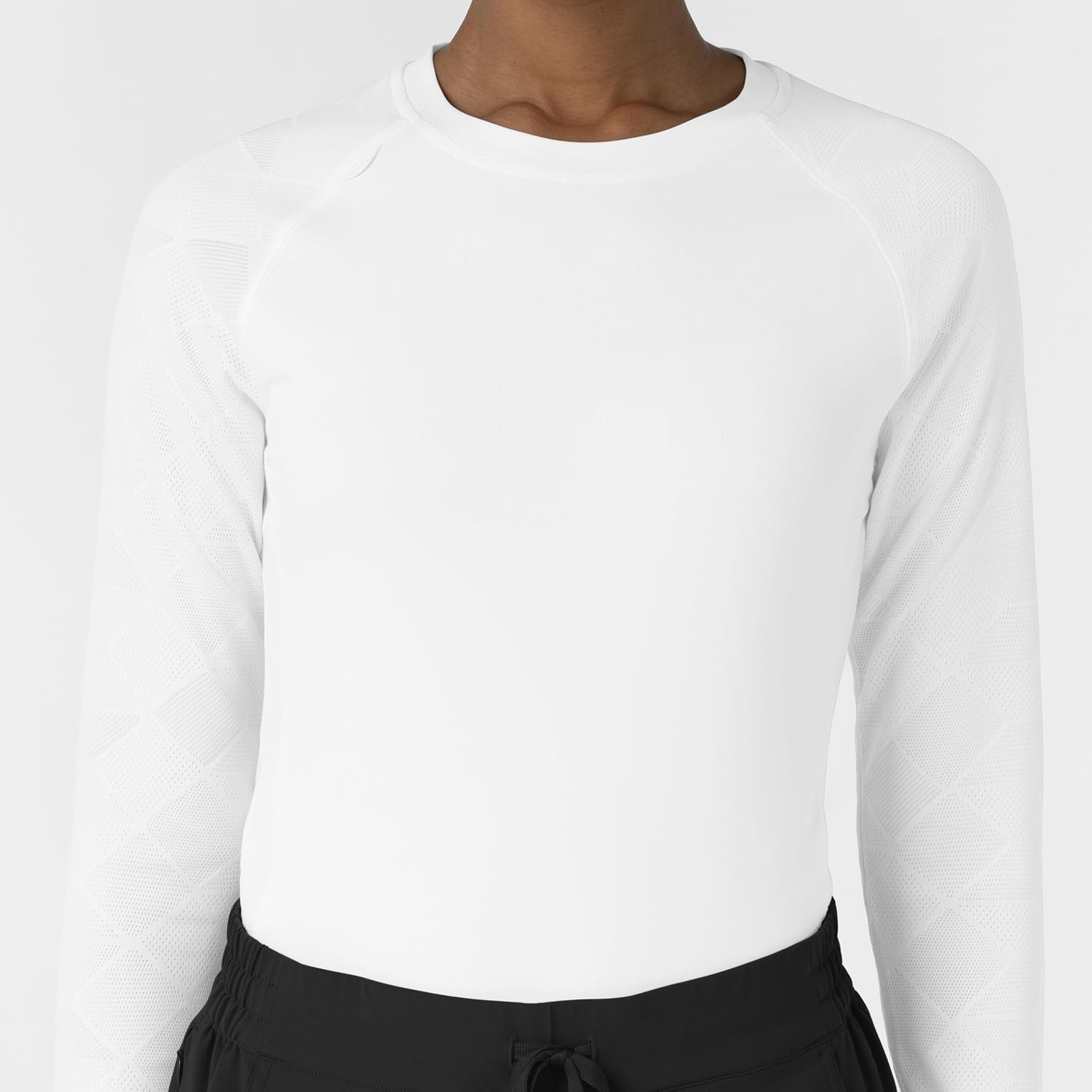 Wink Layers Women’s Engineered Underscrub Tee(White)