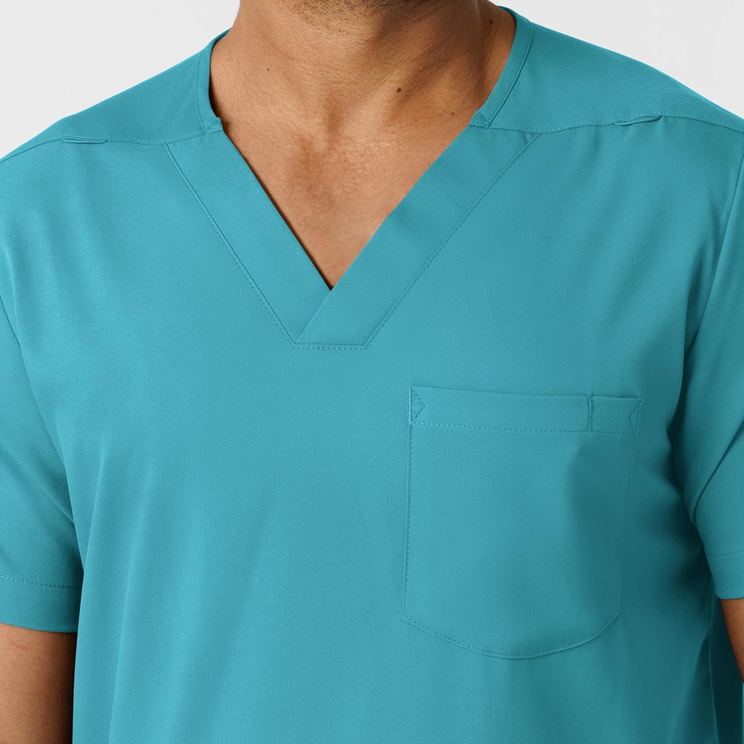 Wink Boundless Men’s Multi Pocket V-Neck Scrub Top(Teal)