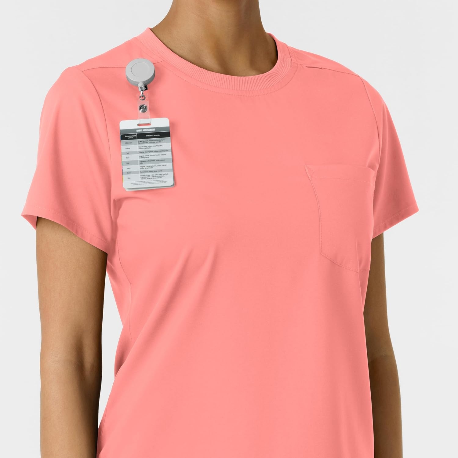 Wink Scrubs for Women, Boundless, Classic Tee with 1 Pocket(Paradise Pink)