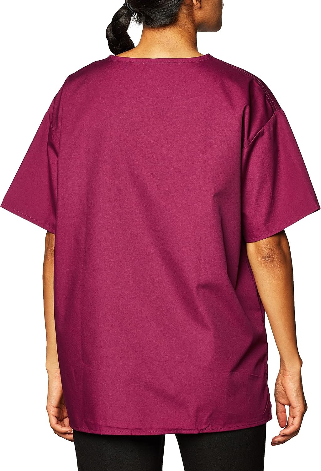 WonderWink The Alpha Unisex V-Neck Scrub Top, Wine, Medium