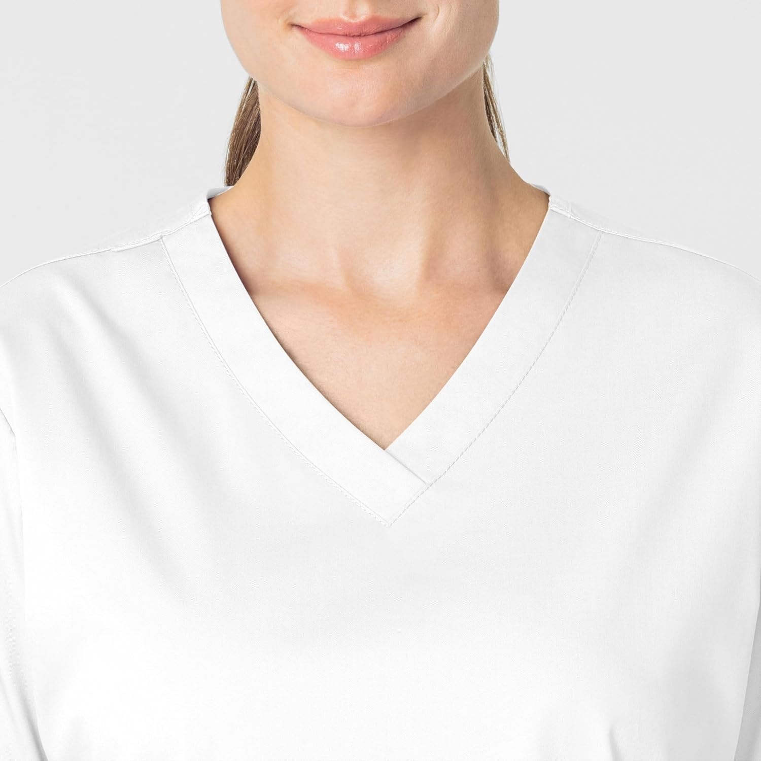 Wink WonderWORK Women’s V-Neck Scrub Top, White, 3XL