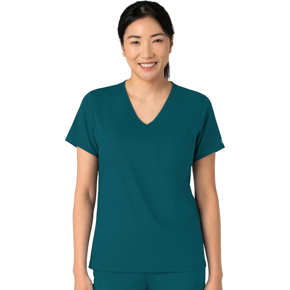 Wink Boundless Women’s Tuck-in Scrub Top(Caribbean Blue)