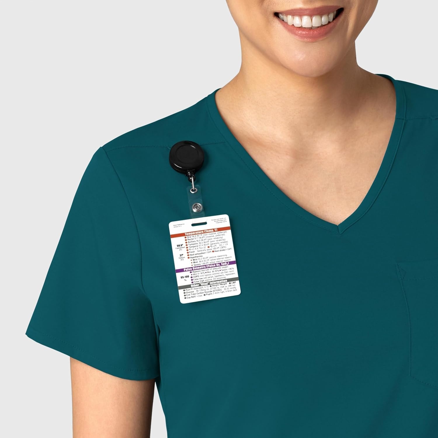 Wink Boundless Women’s Tuck-in Scrub Top(Caribbean Blue)