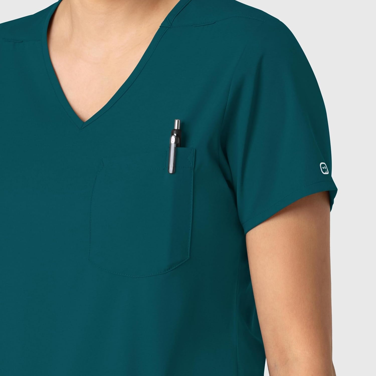 Wink Boundless Women’s Tuck-in Scrub Top(Caribbean Blue)
