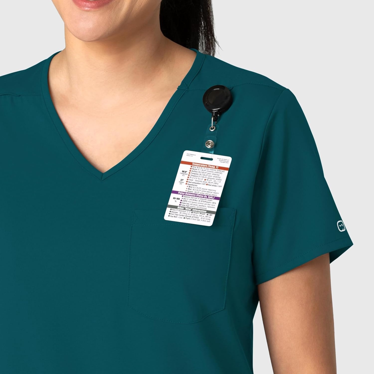 Wink Boundless Women’s Tuck-in Scrub Top(Caribbean Blue)