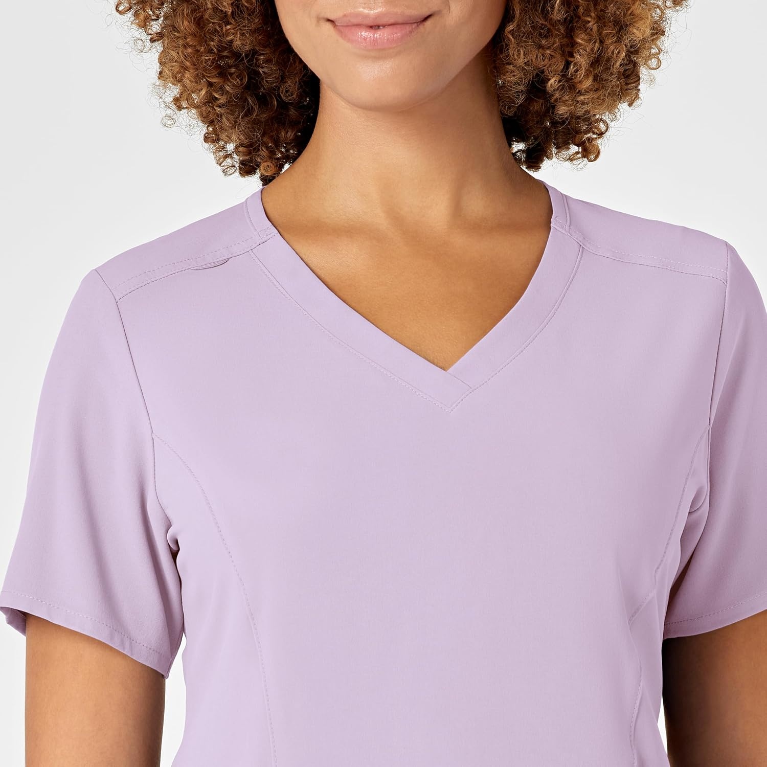 WINK Nova Women’s Flex-n-Reach V-Neck Scrub Top(Pastel Lilac)