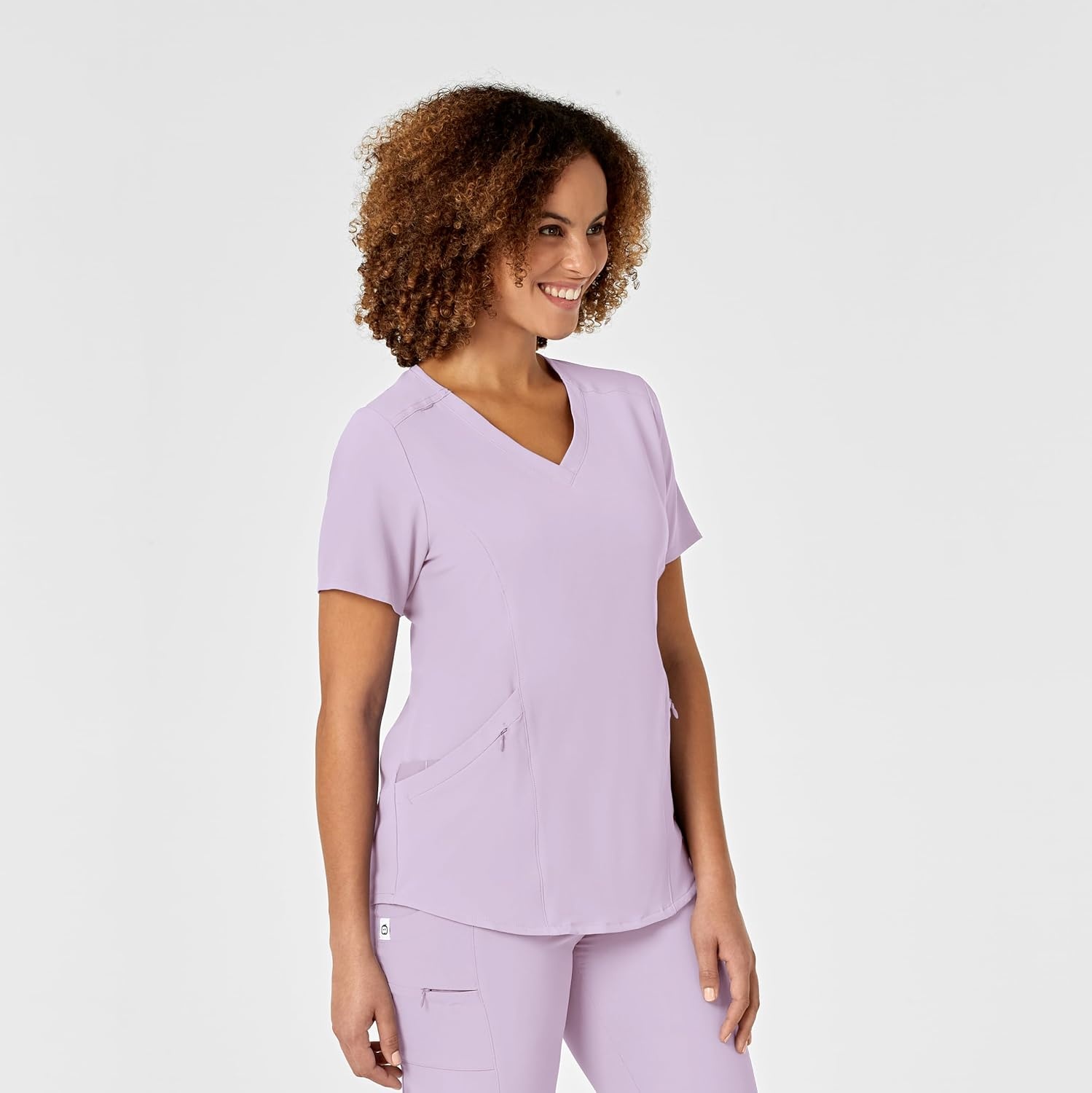 WINK Nova Women’s Flex-n-Reach V-Neck Scrub Top(Pastel Lilac)