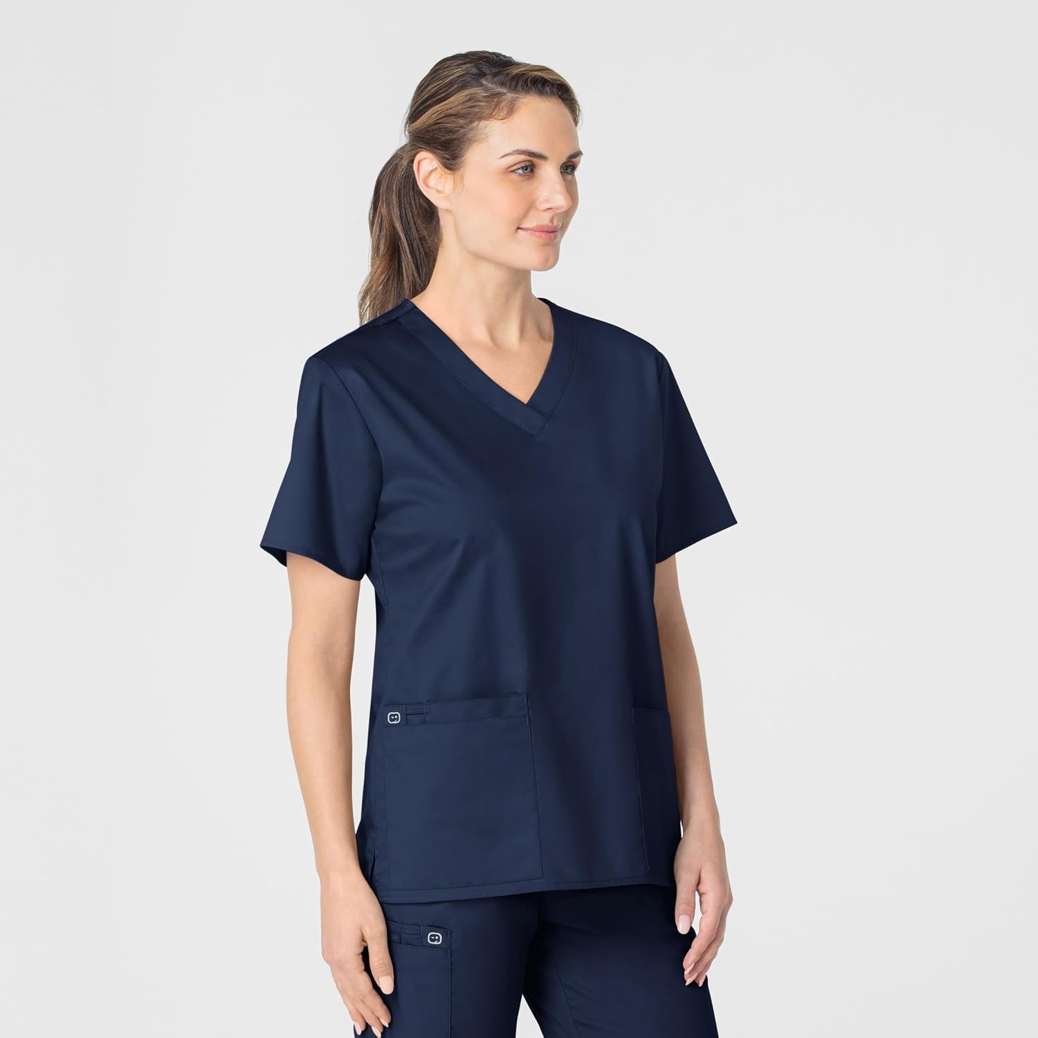 Wink WonderWORK Women’s V-Neck Scrub Top, Navy, 3XL