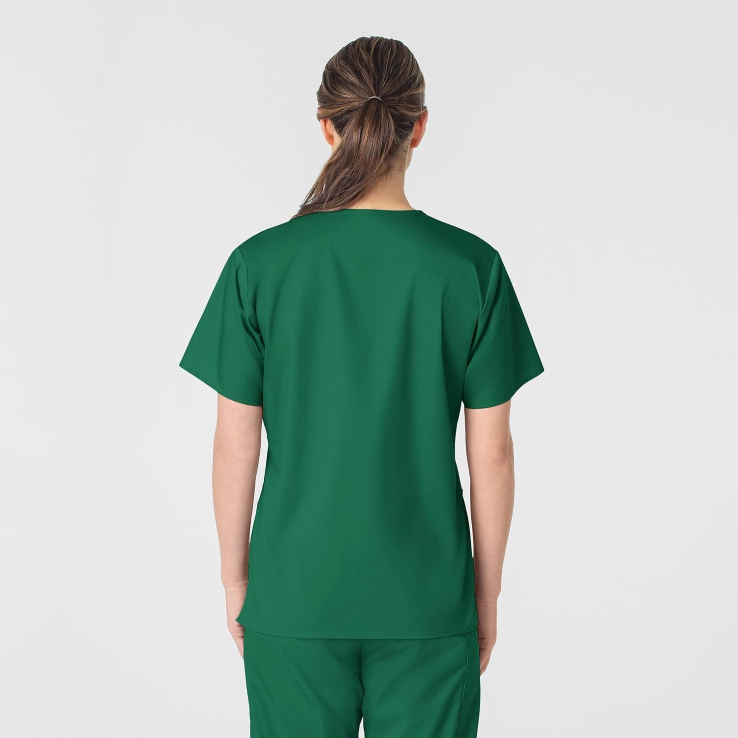 Wink WonderWORK Women’s V-Neck Scrub Top, Hunter, 2XS