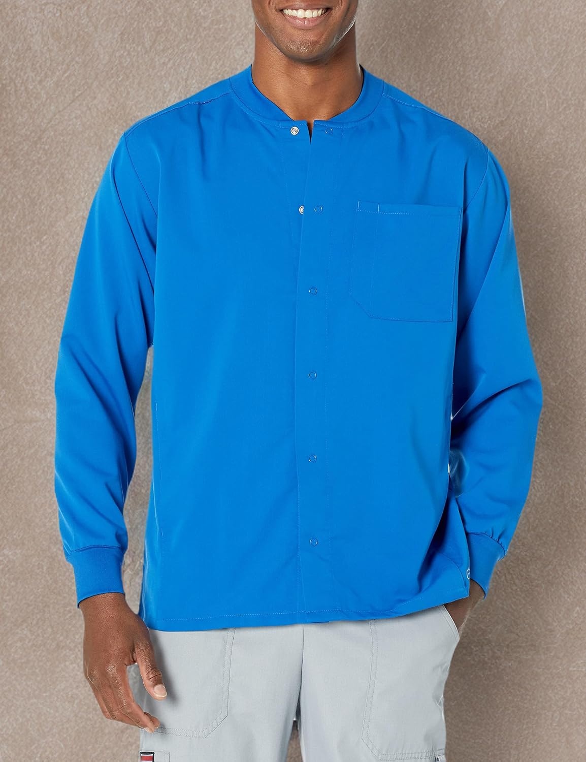 WINK PRO Men’s Snap Front Warm-Up Jacket(Royal)