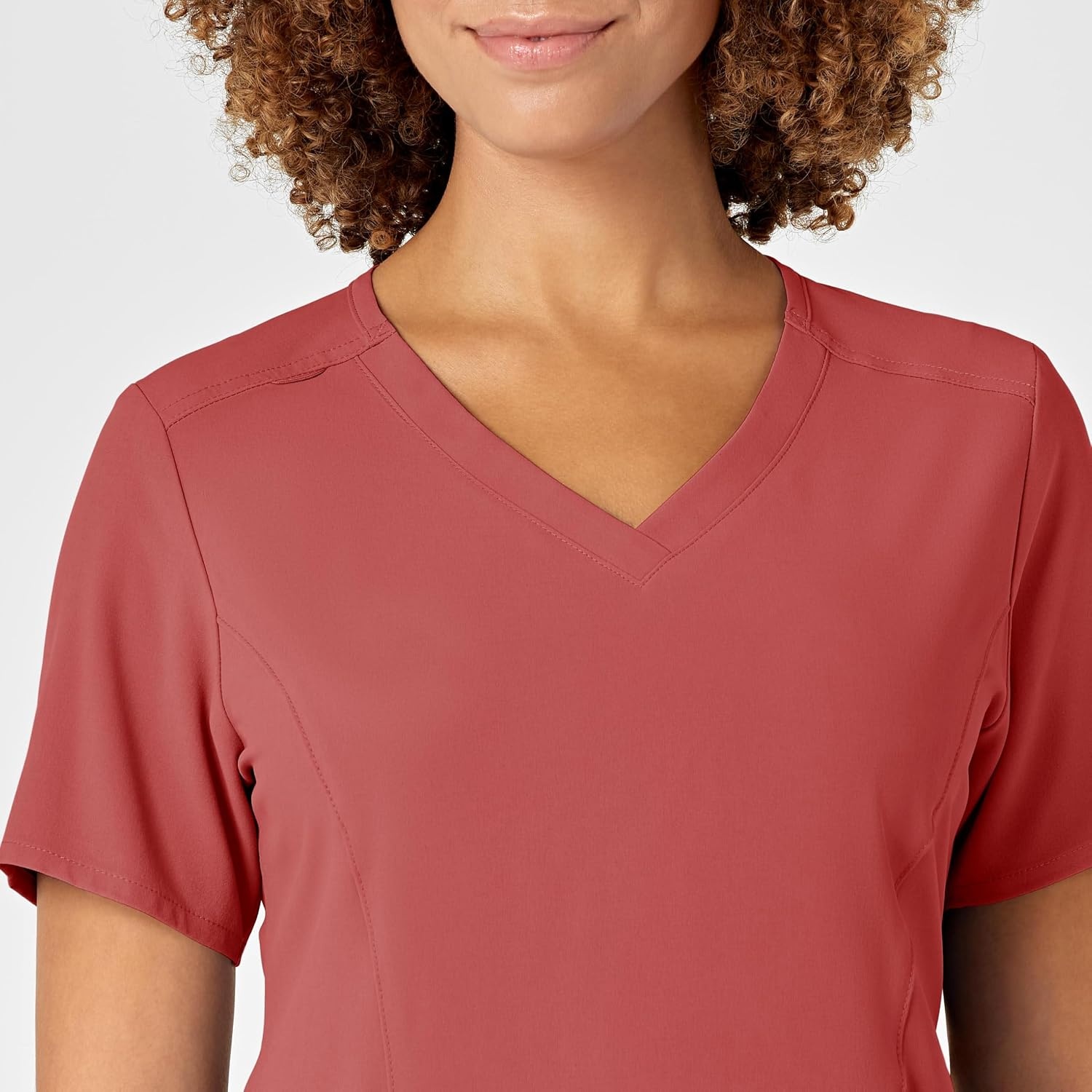 Wink Renew Women’s V-Neck Scrub Top(Mineral Red)