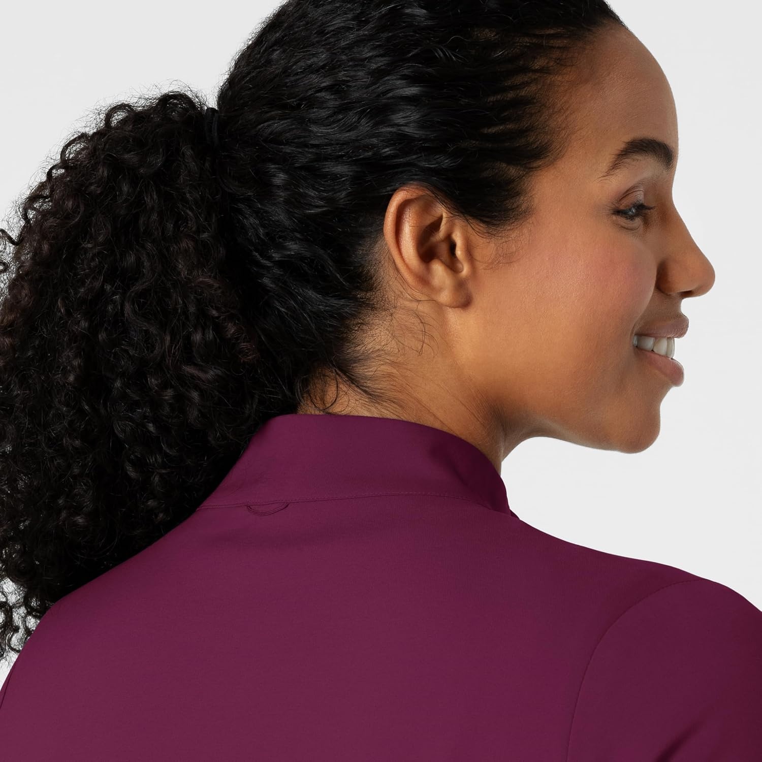WINK Boundless Women’s Warm Up Scrub Jacket(Wine)