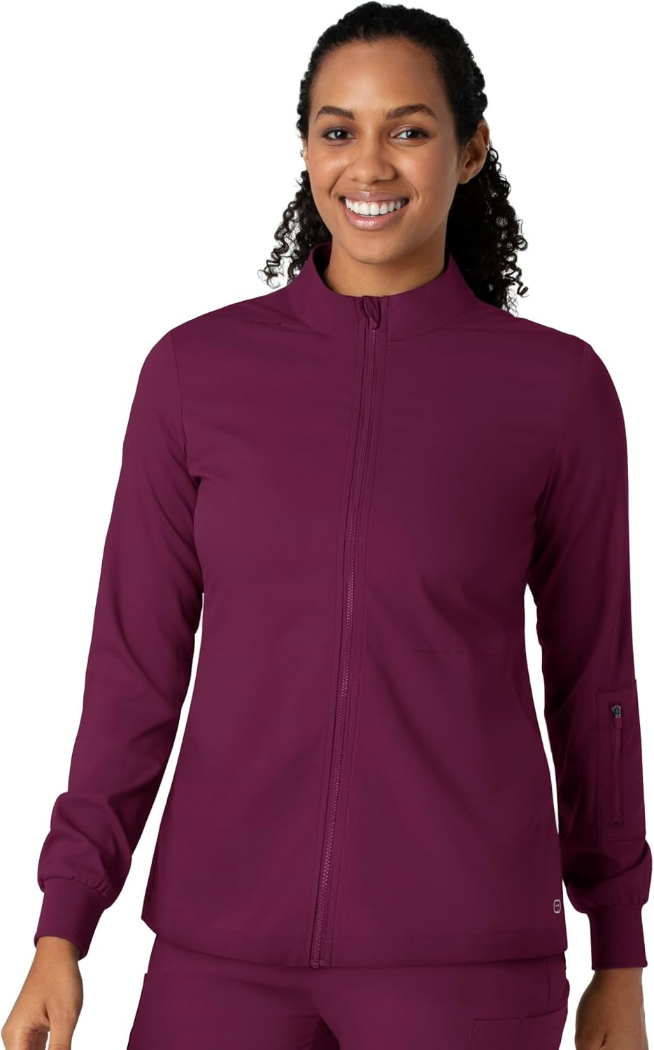 WINK Boundless Women’s Warm Up Scrub Jacket(Wine)