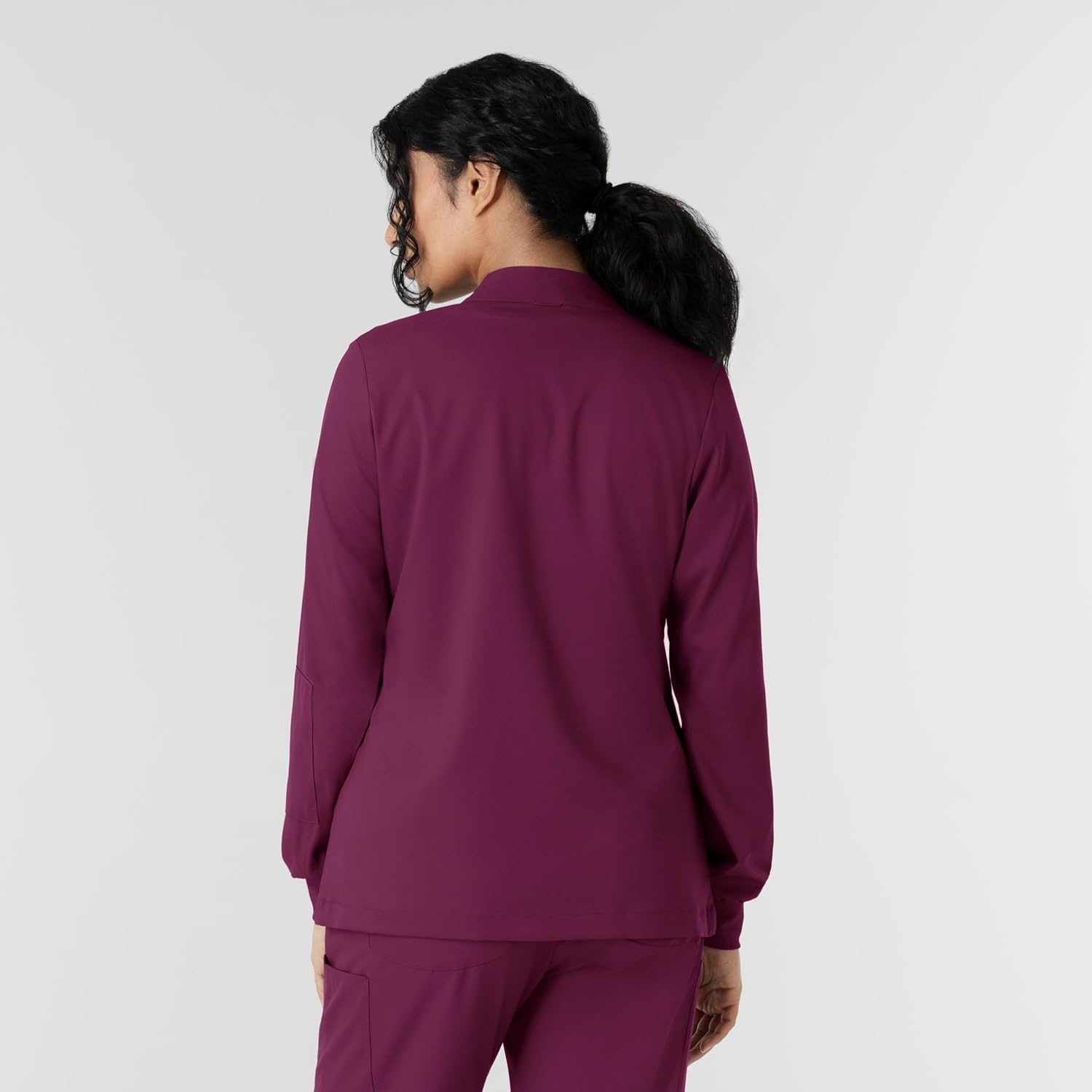 WINK Boundless Women’s Warm Up Scrub Jacket(Wine)