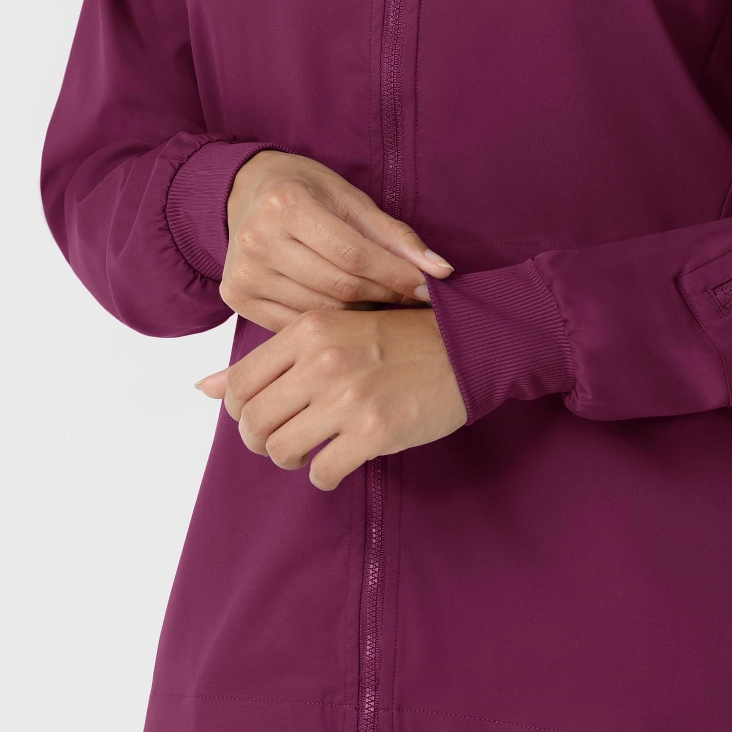 WINK Boundless Women’s Warm Up Scrub Jacket(Wine)