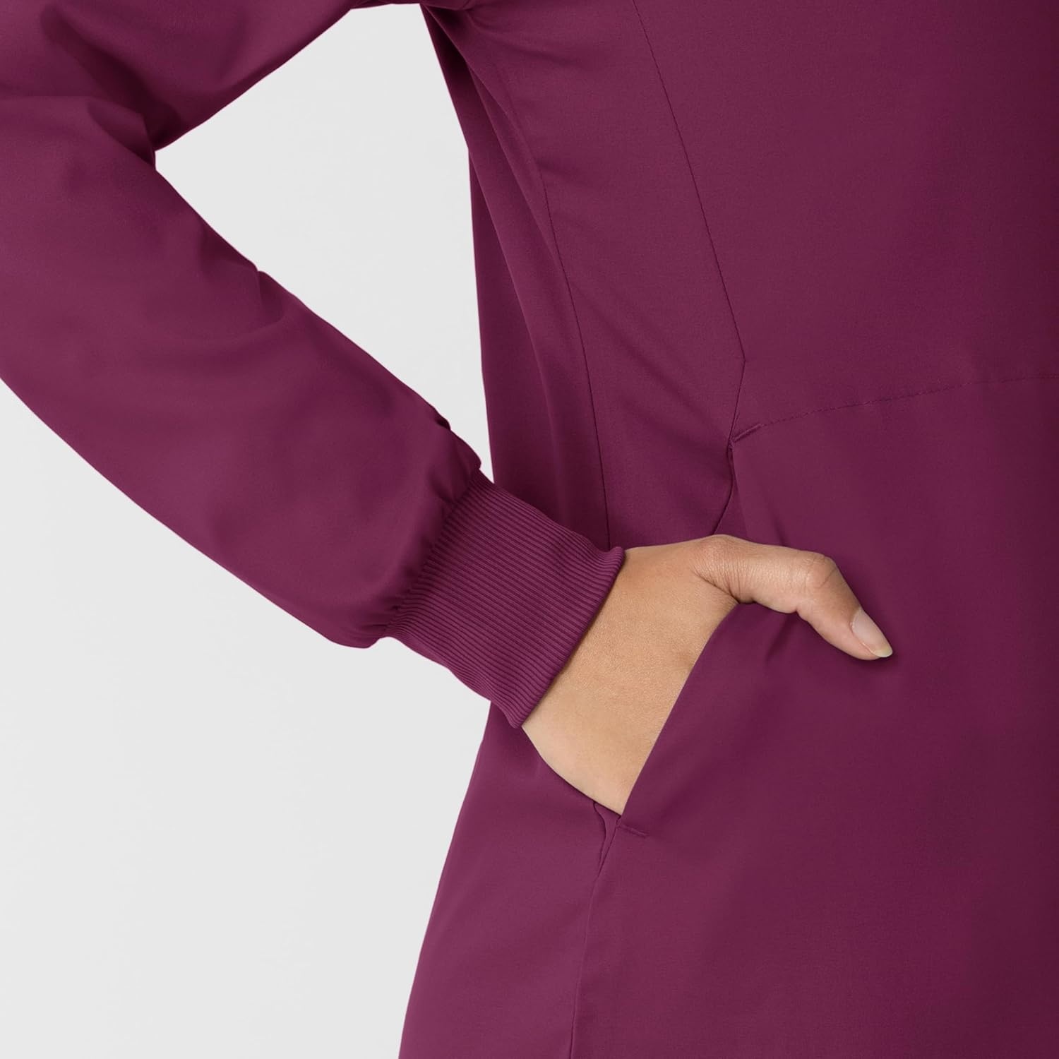 WINK Boundless Women’s Warm Up Scrub Jacket(Wine)