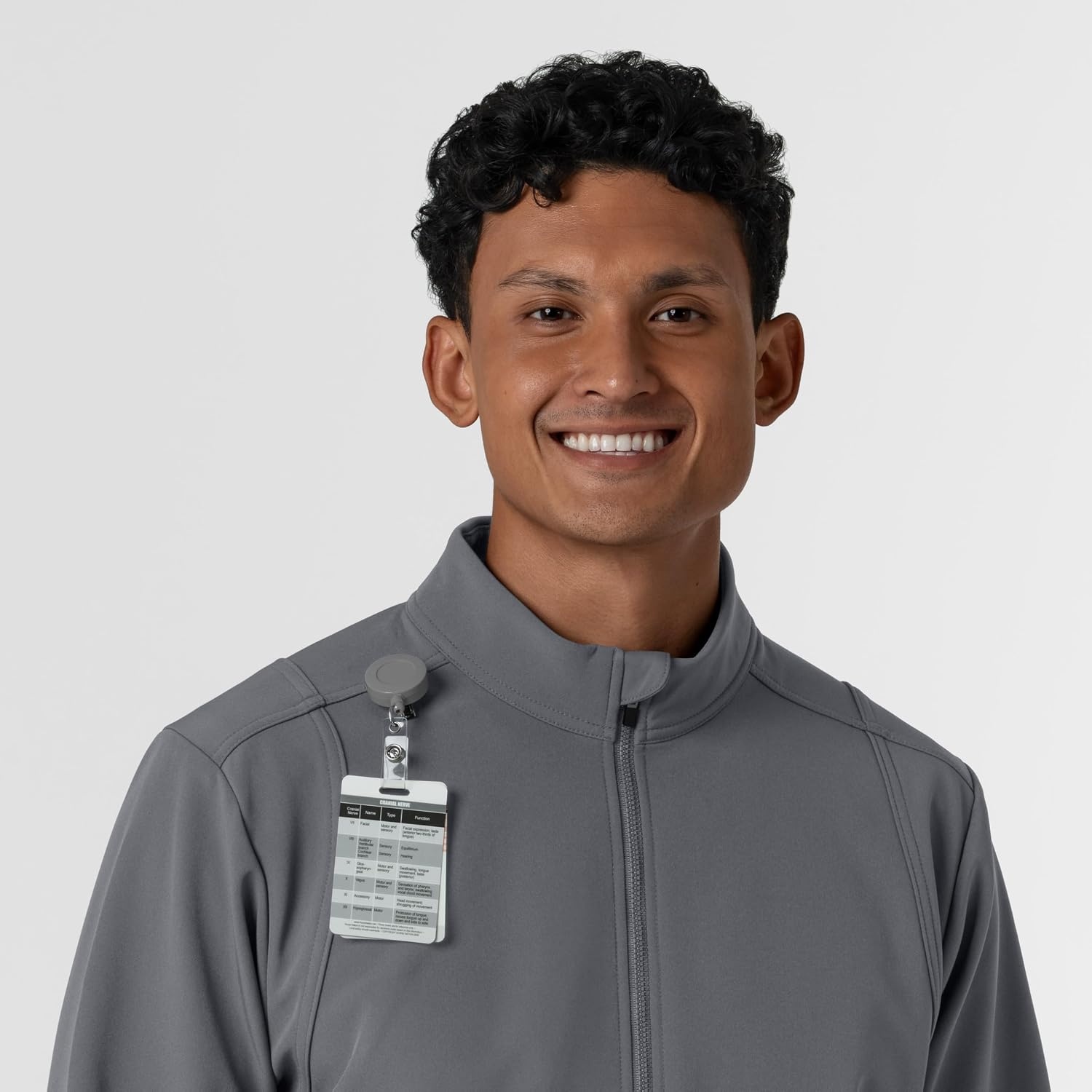 WINK Men’s Men’s Soft Shell Scrub Jacket(Pewter)