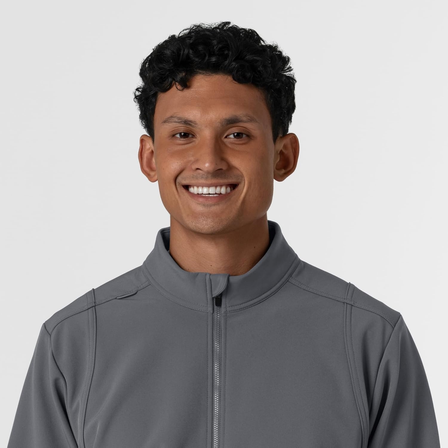 WINK Men’s Men’s Soft Shell Scrub Jacket(Pewter)