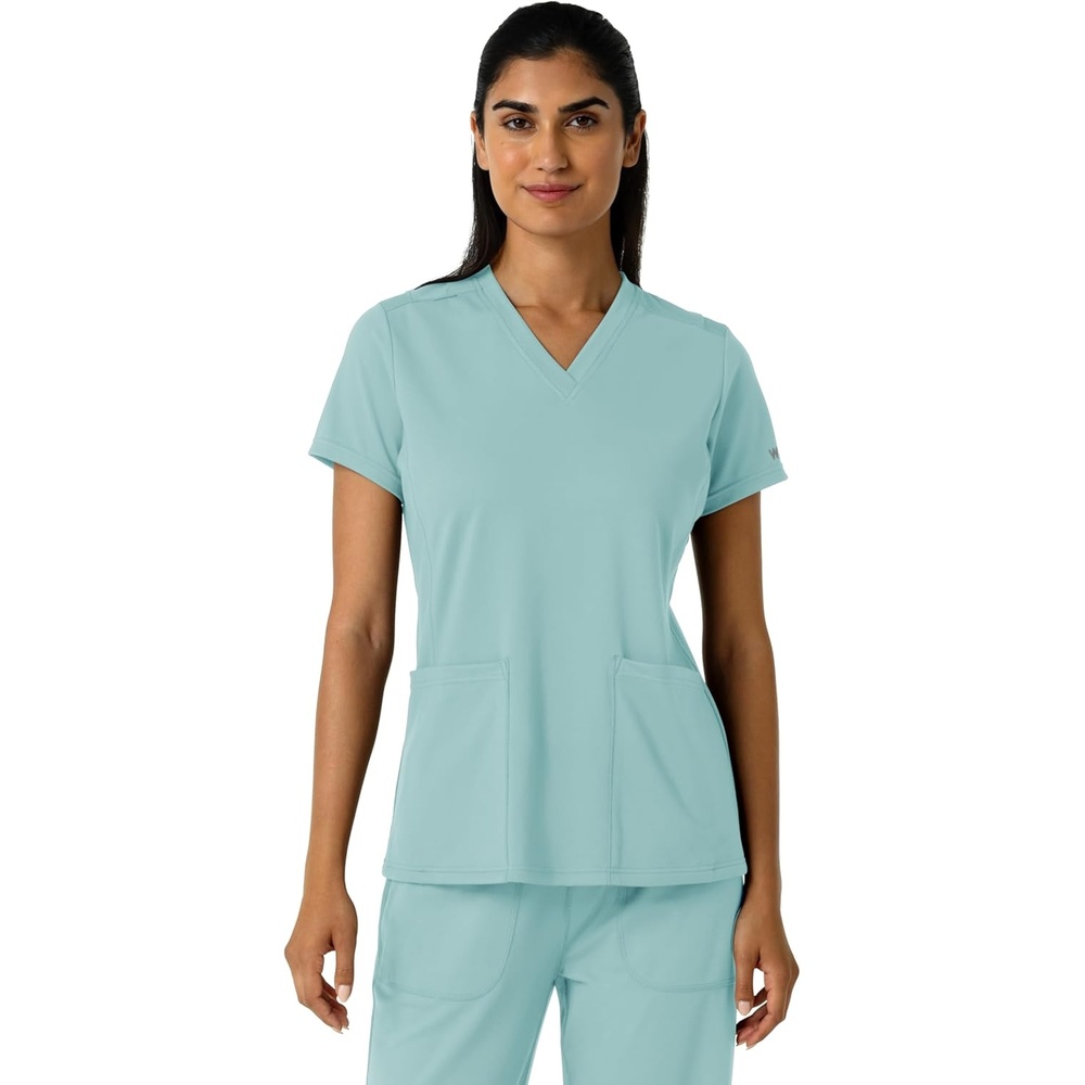 Wink Women’s Women’s 2-Pocket Scrub Top(Coastal Blue)