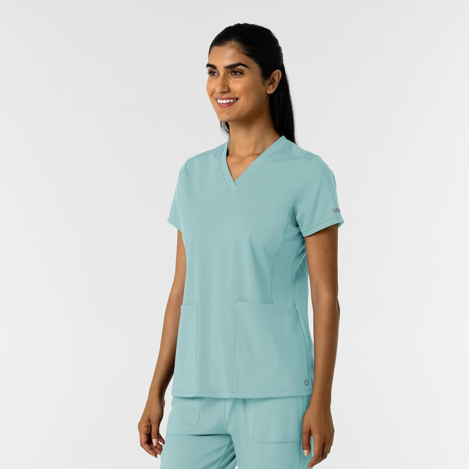 Wink Women’s Women’s 2-Pocket Scrub Top(Coastal Blue)