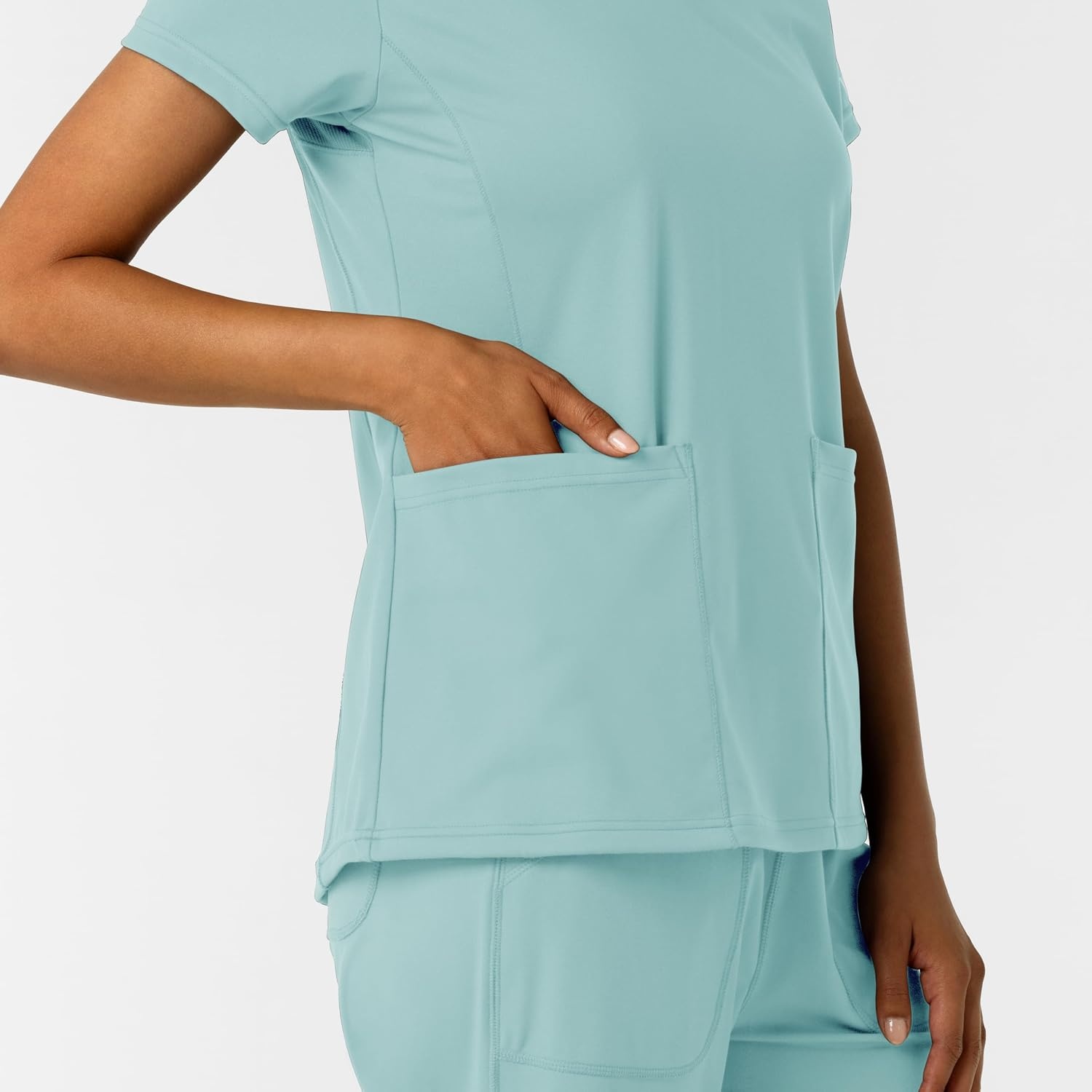 Wink Women’s Women’s 2-Pocket Scrub Top(Coastal Blue)