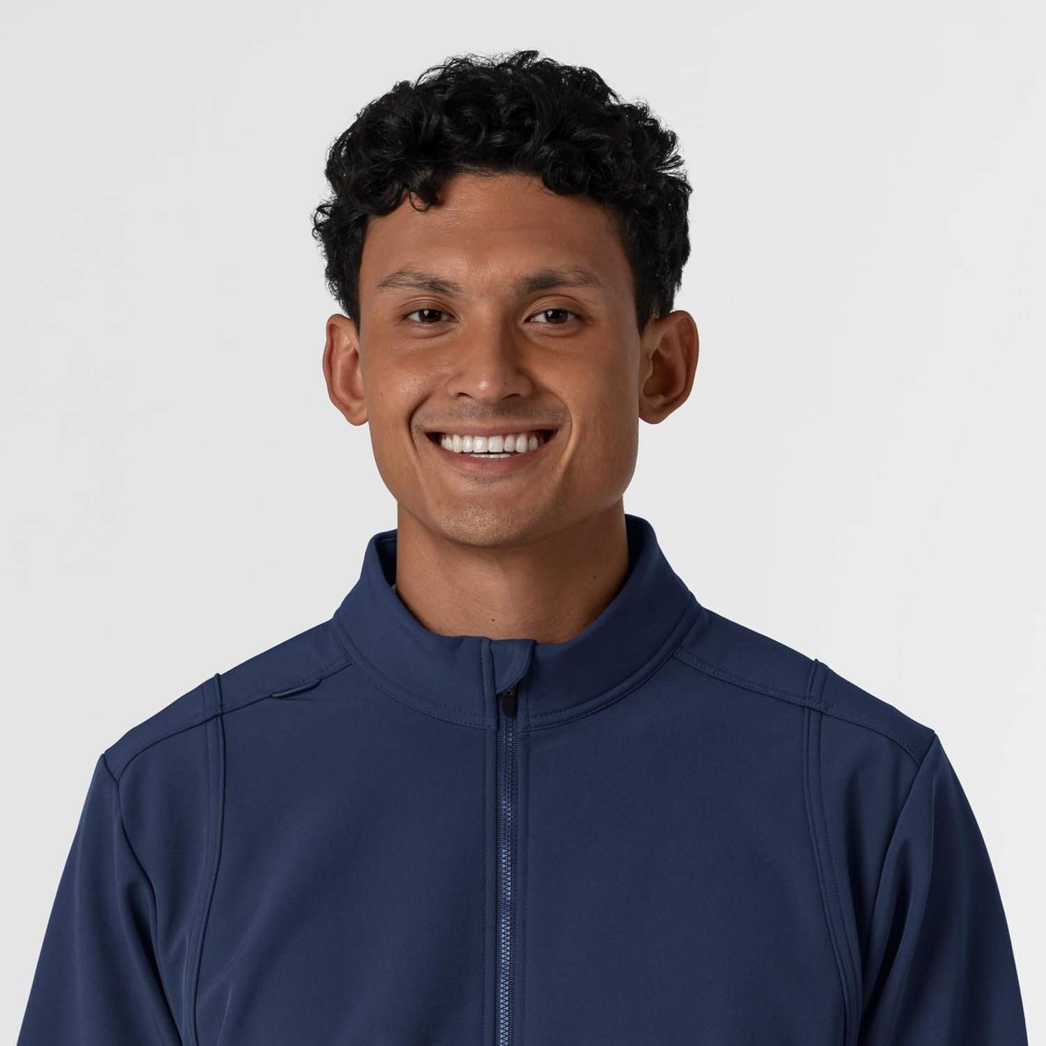 WINK Men’s Men’s Soft Shell Scrub Jacket(Navy)