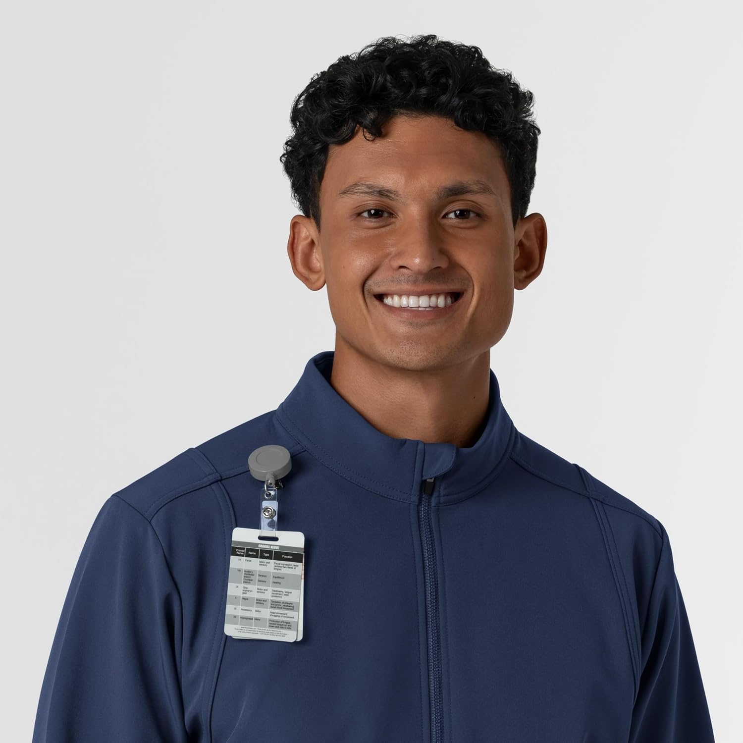 WINK Men’s Men’s Soft Shell Scrub Jacket(Navy)