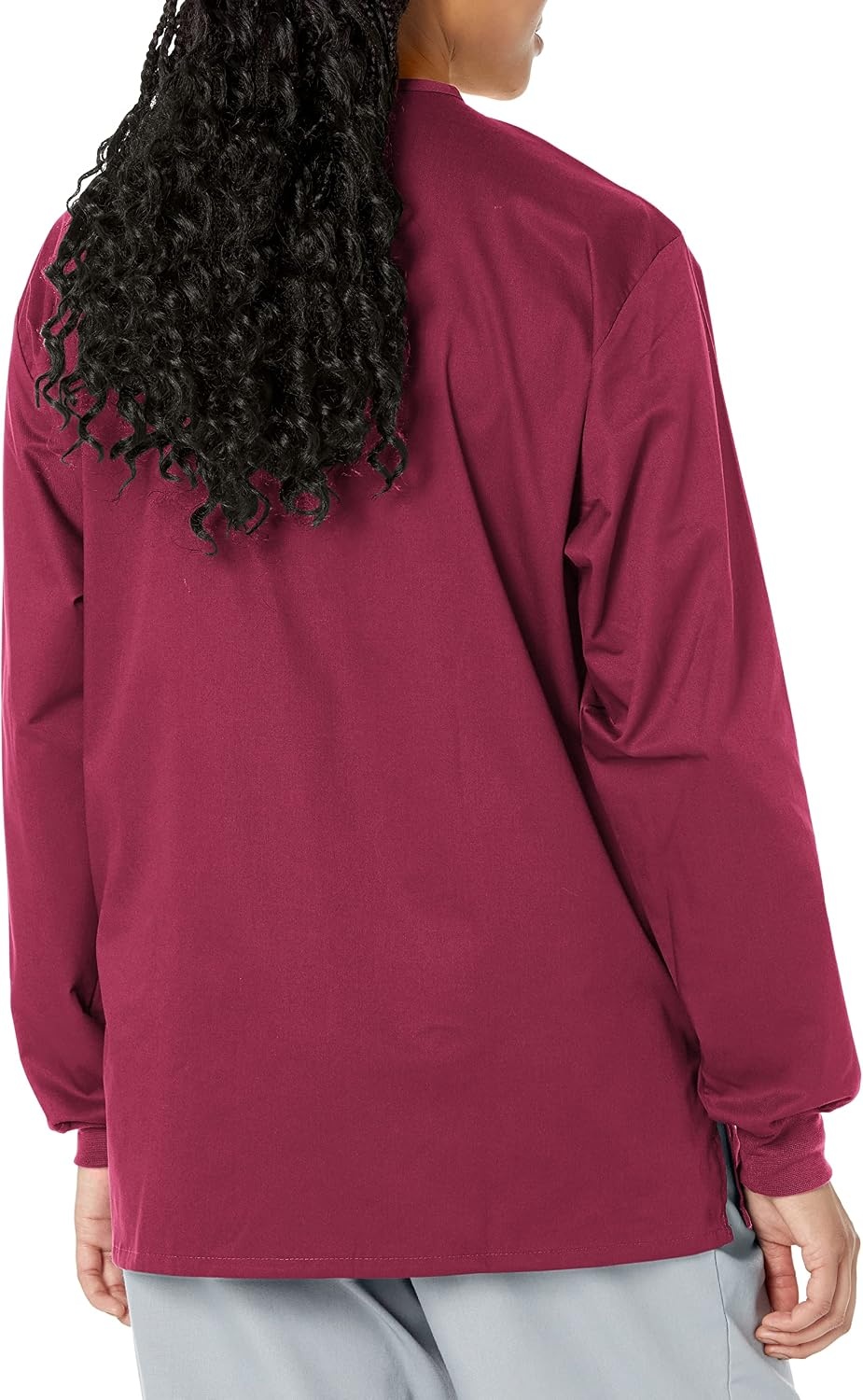 WonderWink Unisex Adult Unisex Snap Front Jacket(Wine)