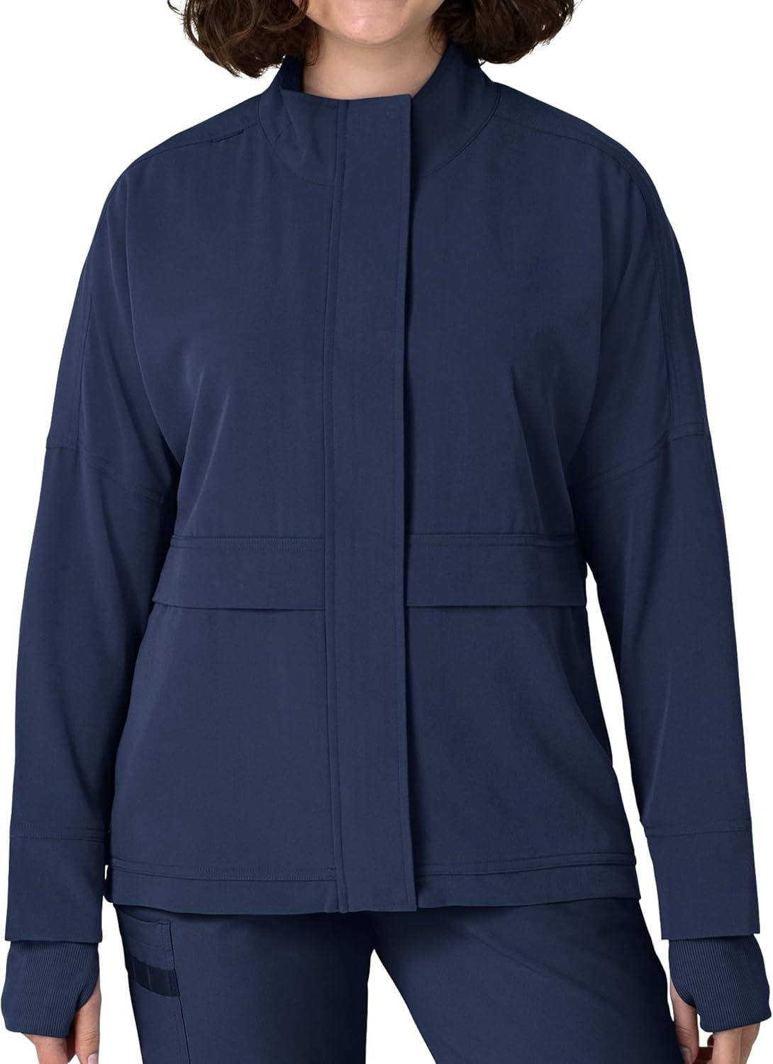 WINK Layers Women’s Germs Happen Packable Scrub Jacket(Navy)
