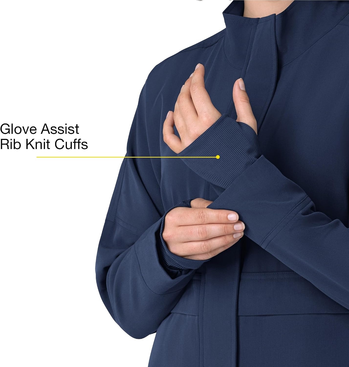 WINK Layers Women’s Germs Happen Packable Scrub Jacket(Navy)