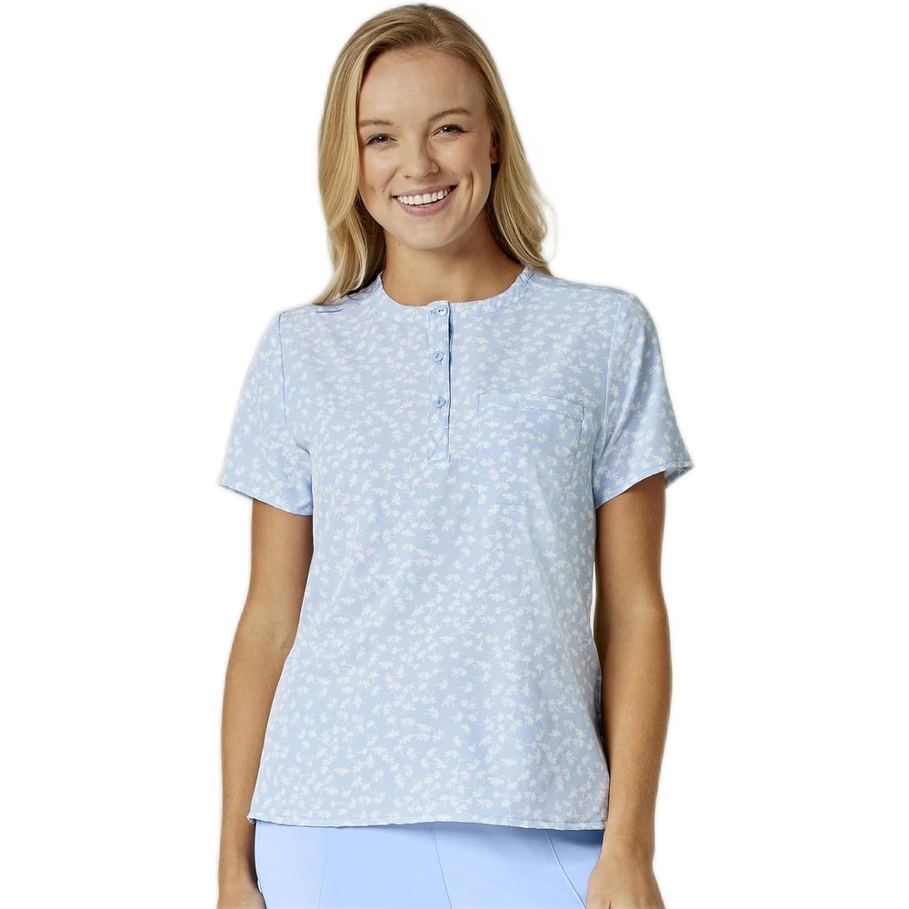 WonderWink Women’s Scrub Top(Micro Daisy)