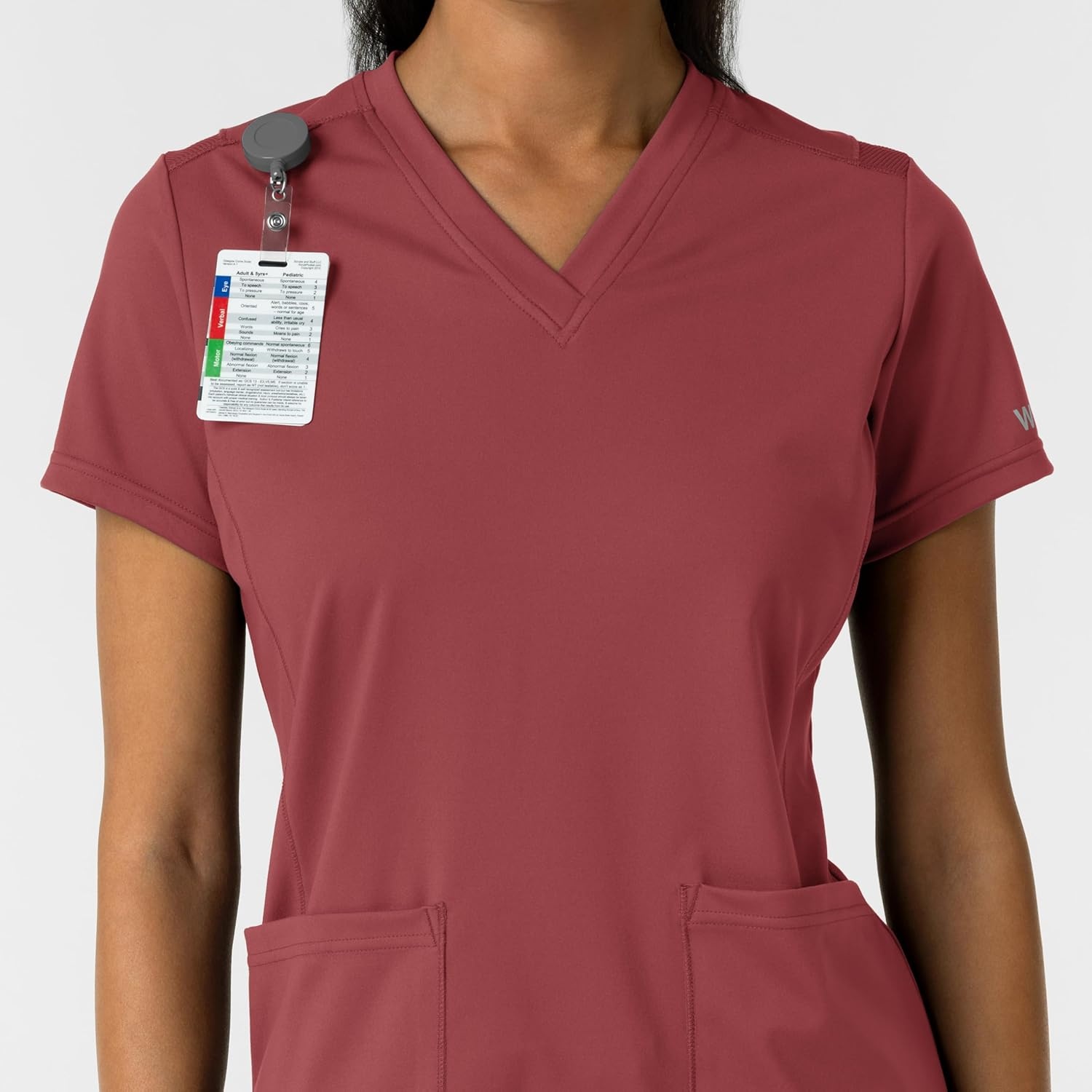 Wink Women’s Women’s 2-Pocket Scrub Top(Ruby)