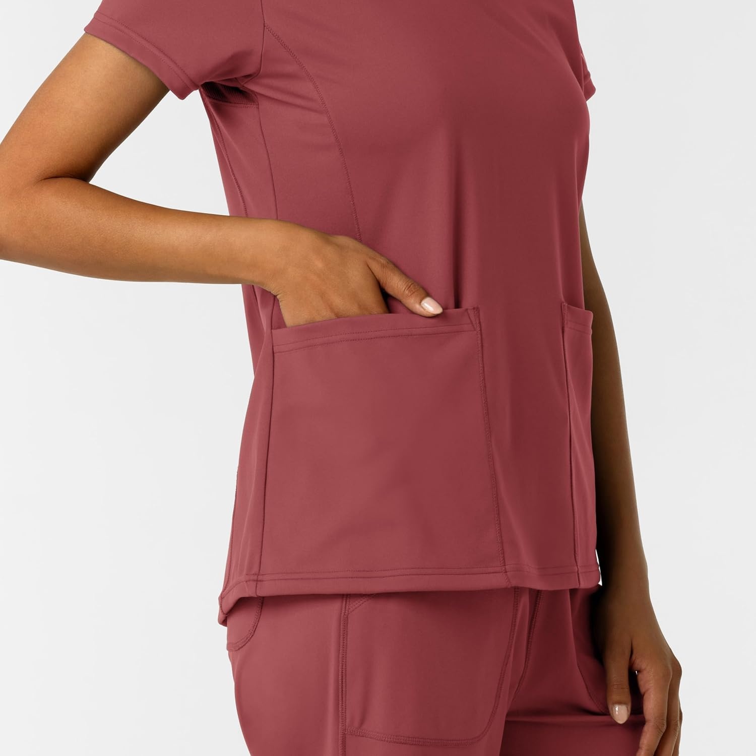 Wink Women’s Women’s 2-Pocket Scrub Top(Ruby)
