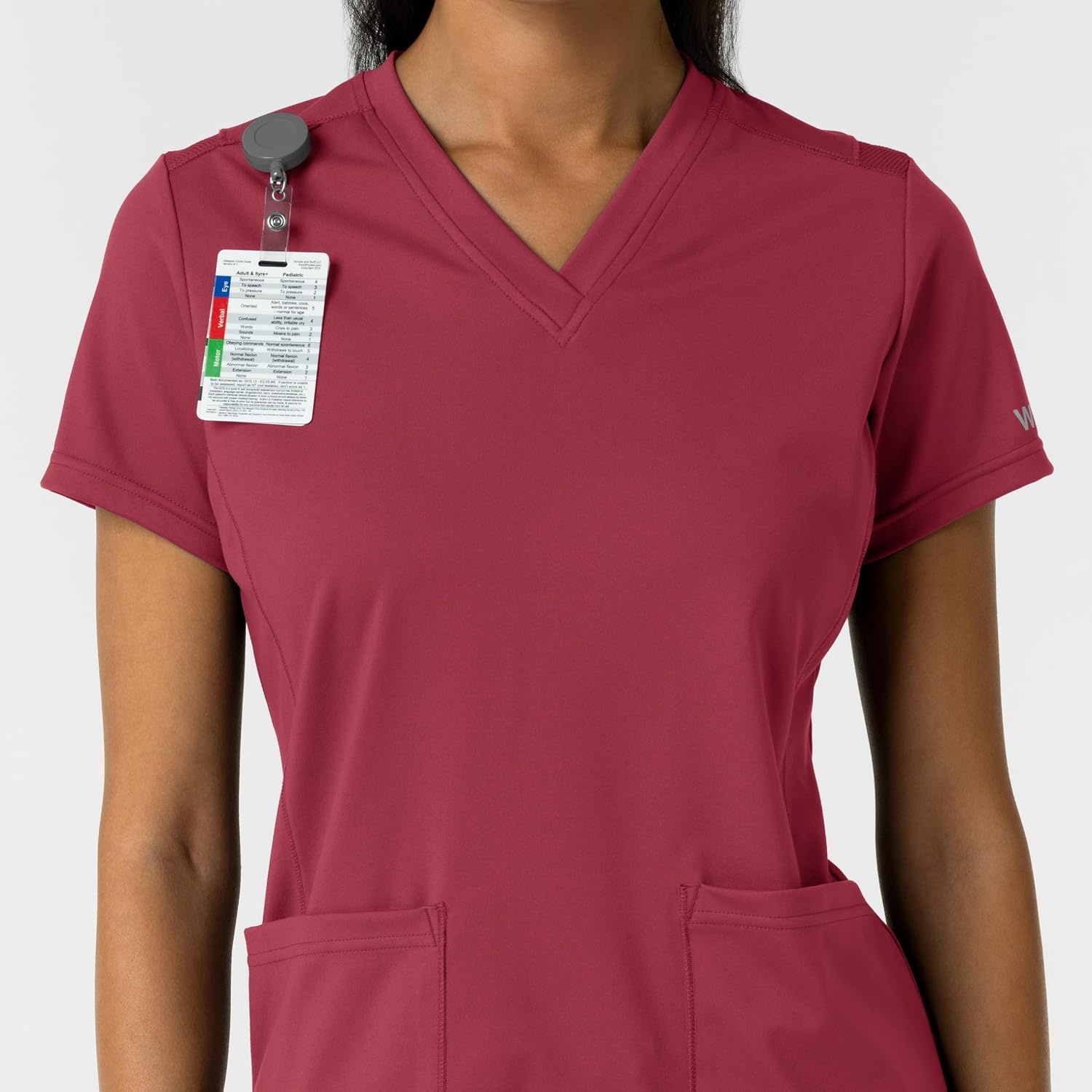 Wink Women’s Women’s 2-Pocket Scrub Top(Ruby)