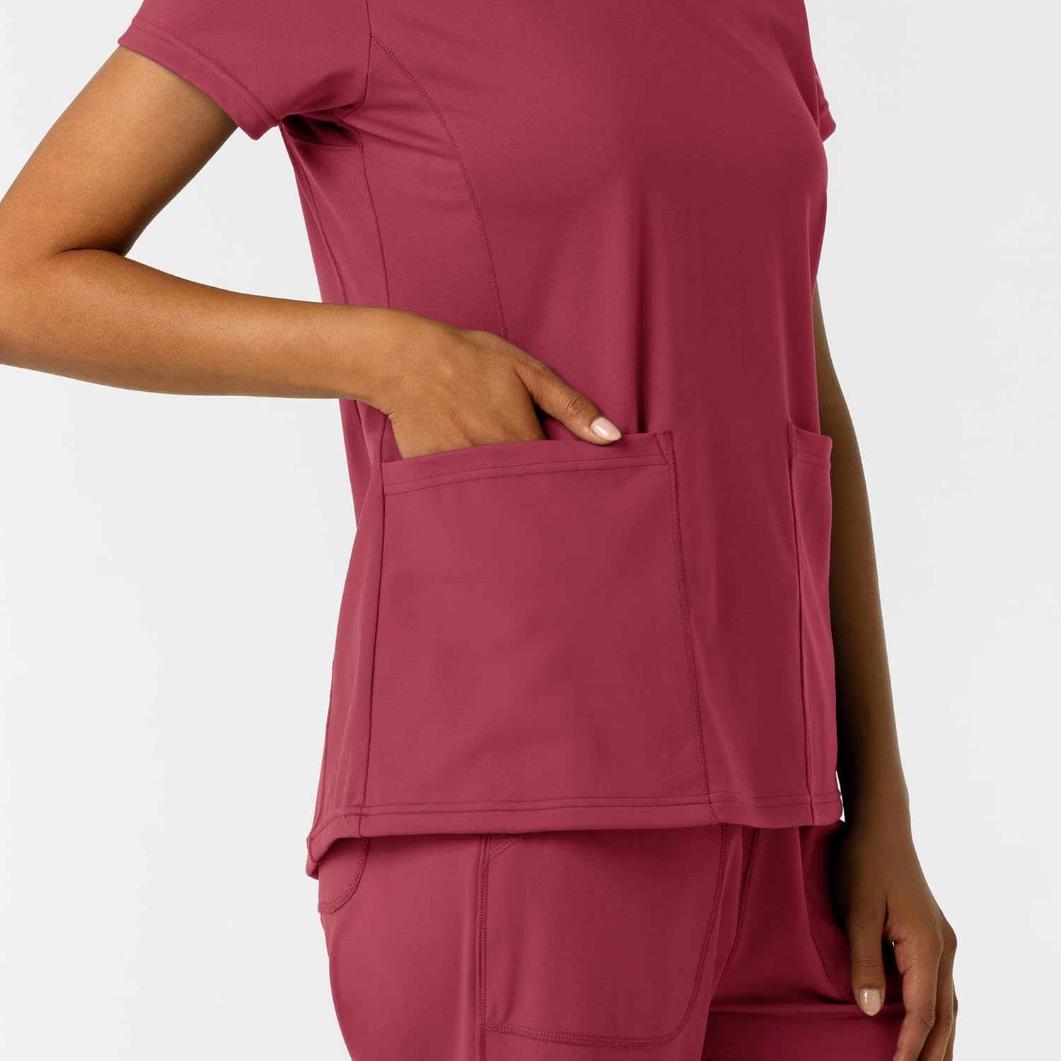 Wink Women’s Women’s 2-Pocket Scrub Top(Ruby)