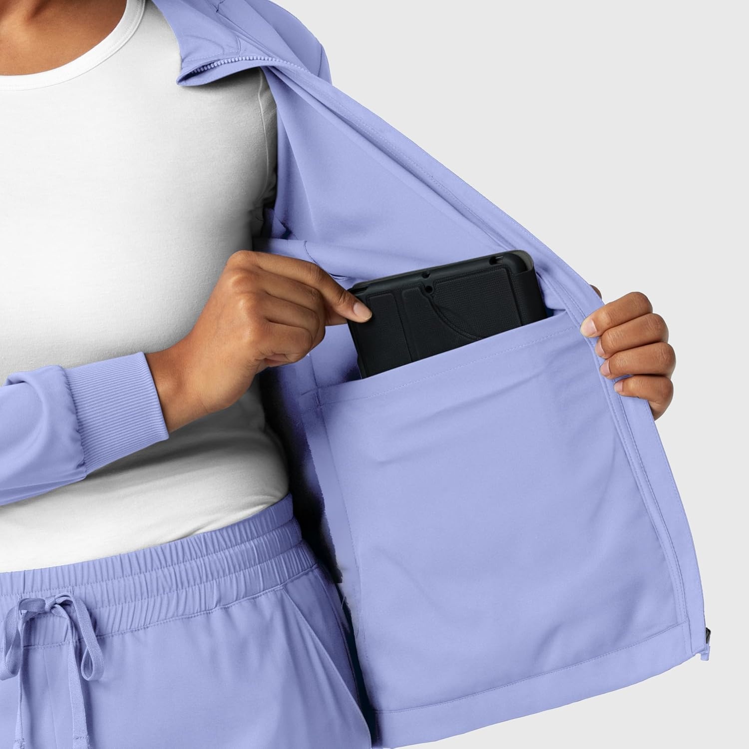 WINK Boundless Women’s Warm Up Scrub Jacket(Ceil Blue)