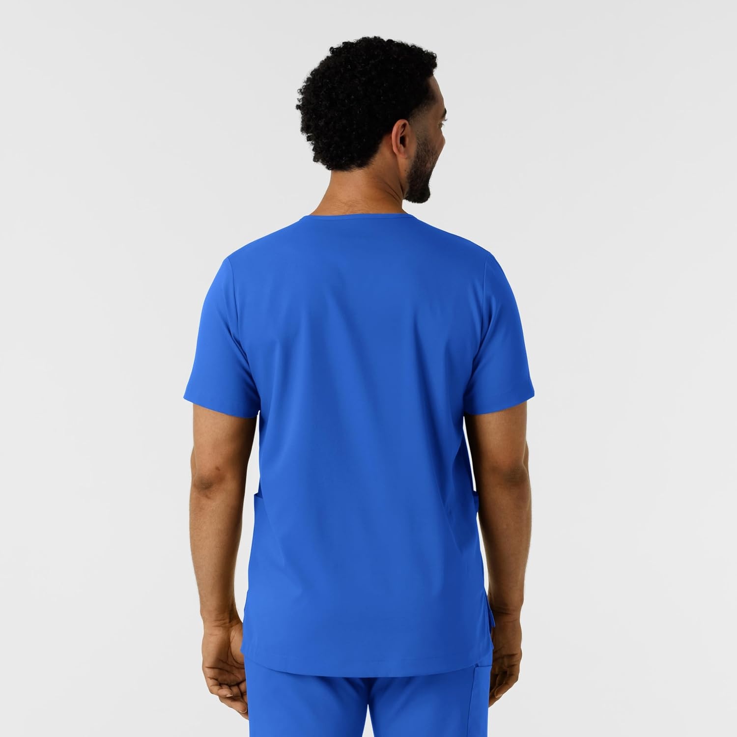 Wink Boundless Men’s Multi Pocket V-Neck Scrub Top(Royal)