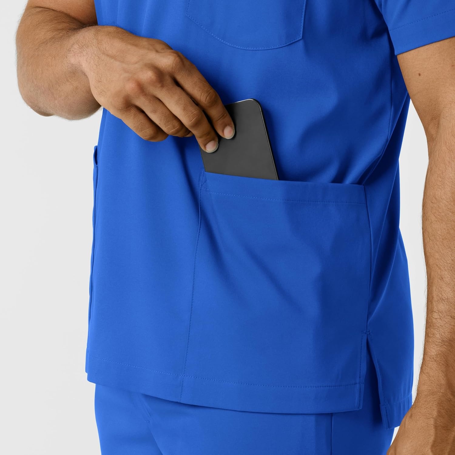 Wink Boundless Men’s Multi Pocket V-Neck Scrub Top(Royal)