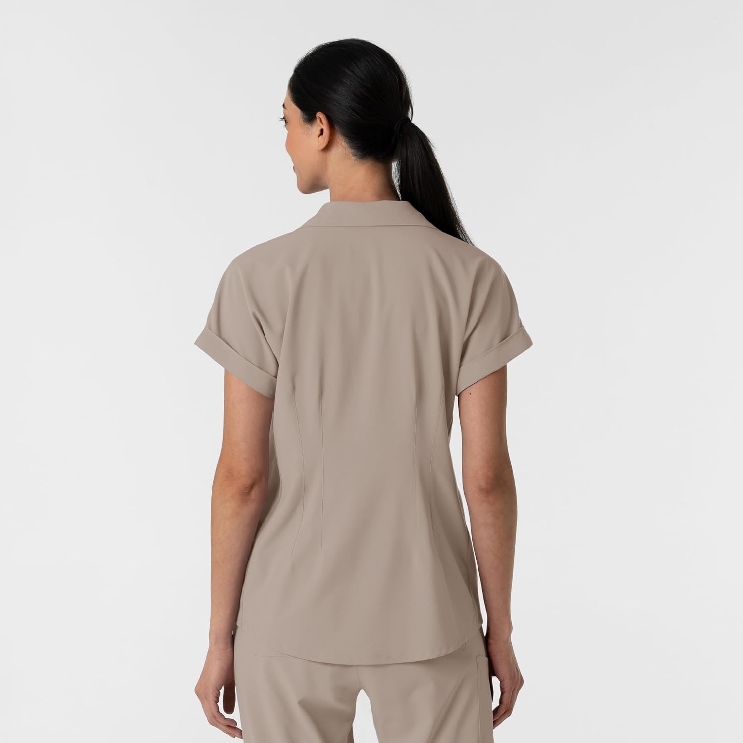 WINK Renew Women’s Flex-n-Reach Collared Scrub Top(Haze)