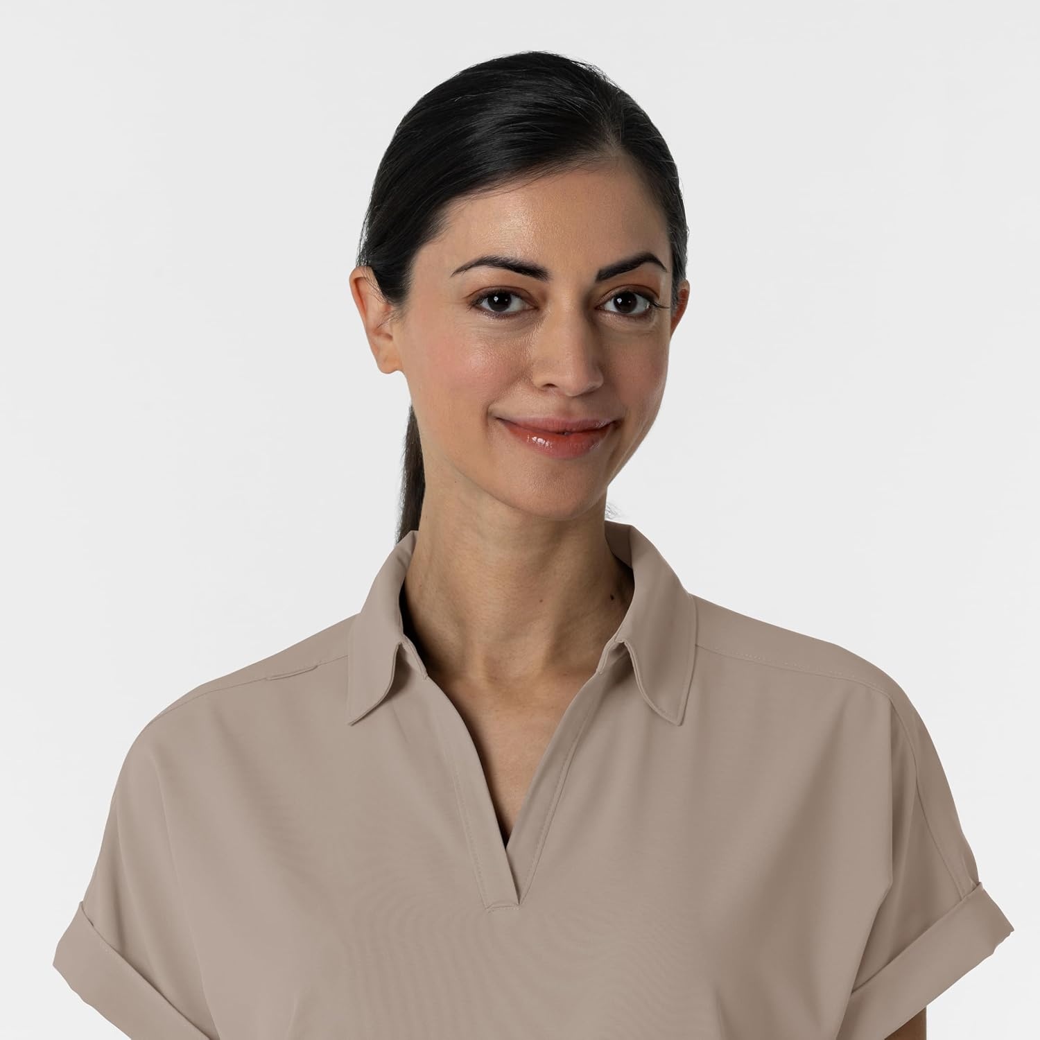 WINK Renew Women’s Flex-n-Reach Collared Scrub Top(Haze)