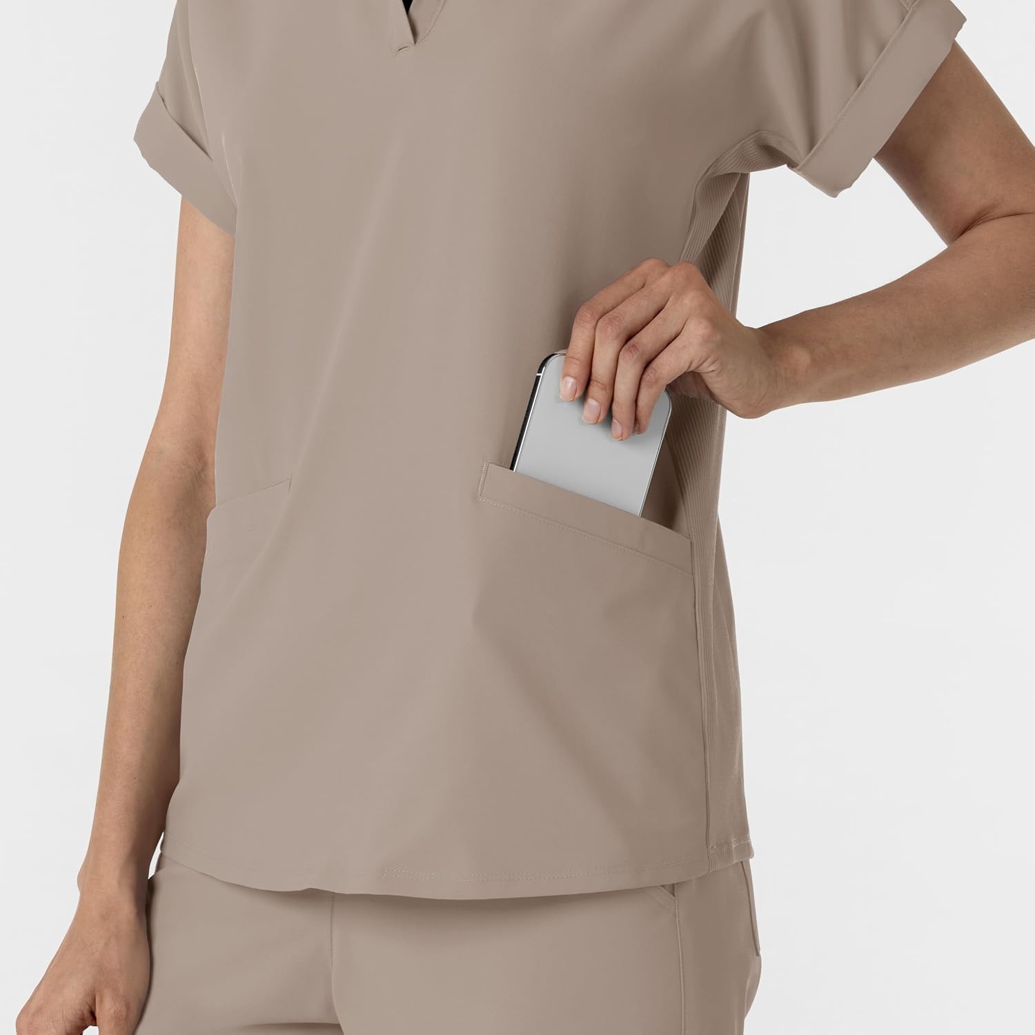 WINK Renew Women’s Flex-n-Reach Collared Scrub Top(Haze)