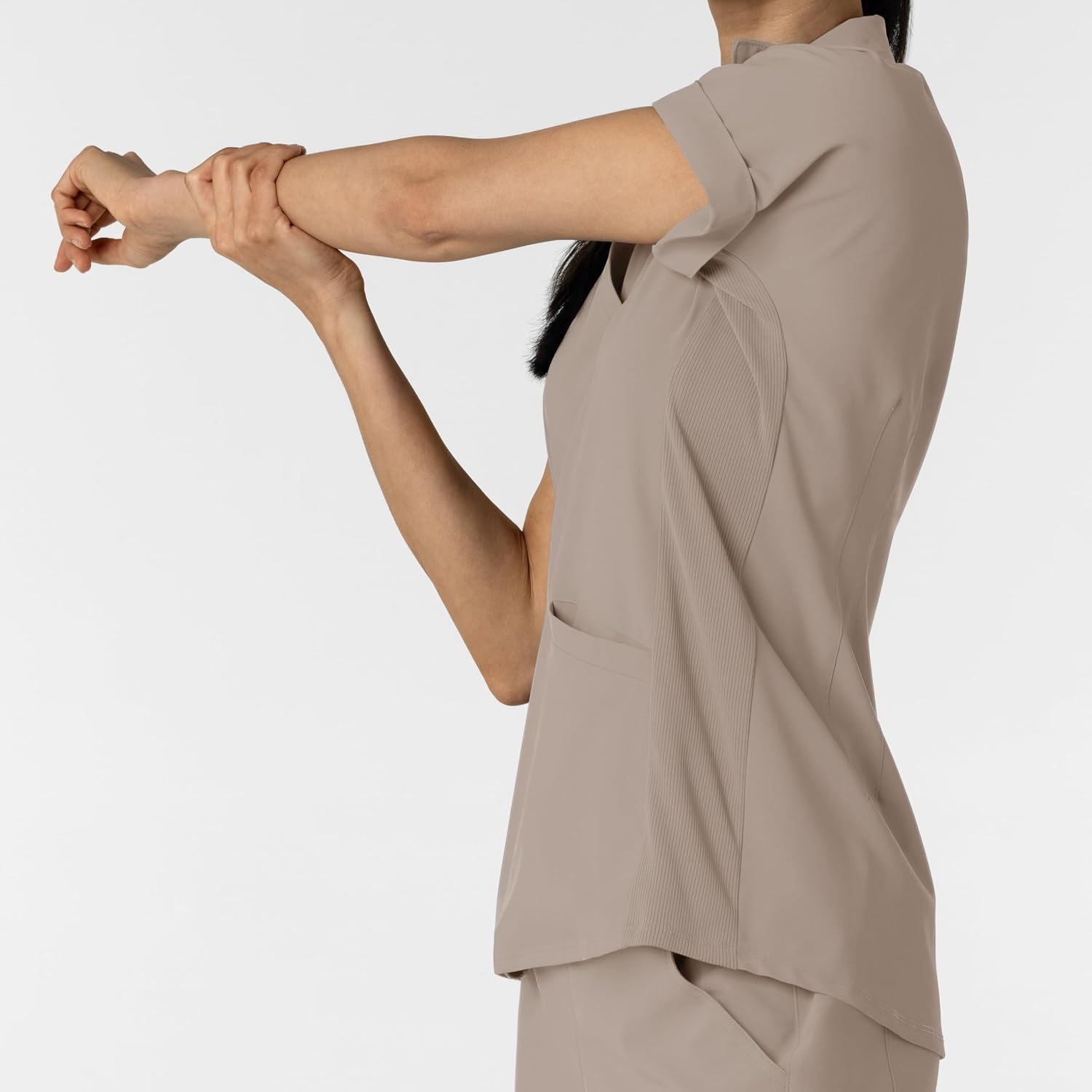 WINK Renew Women’s Flex-n-Reach Collared Scrub Top(Haze)