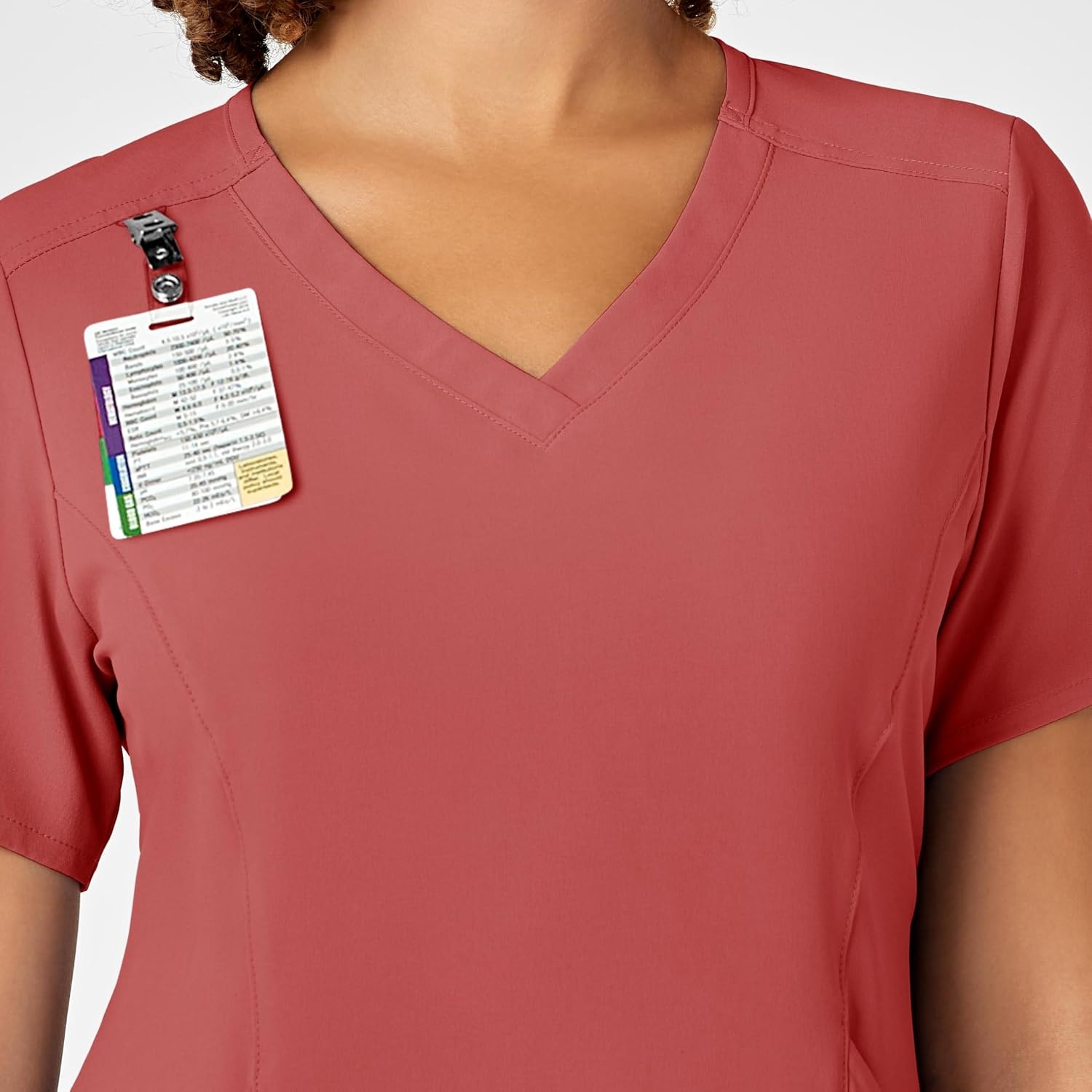 WINK Nova Women’s Flex-n-Reach V-Neck Scrub Top(Mineral Red)