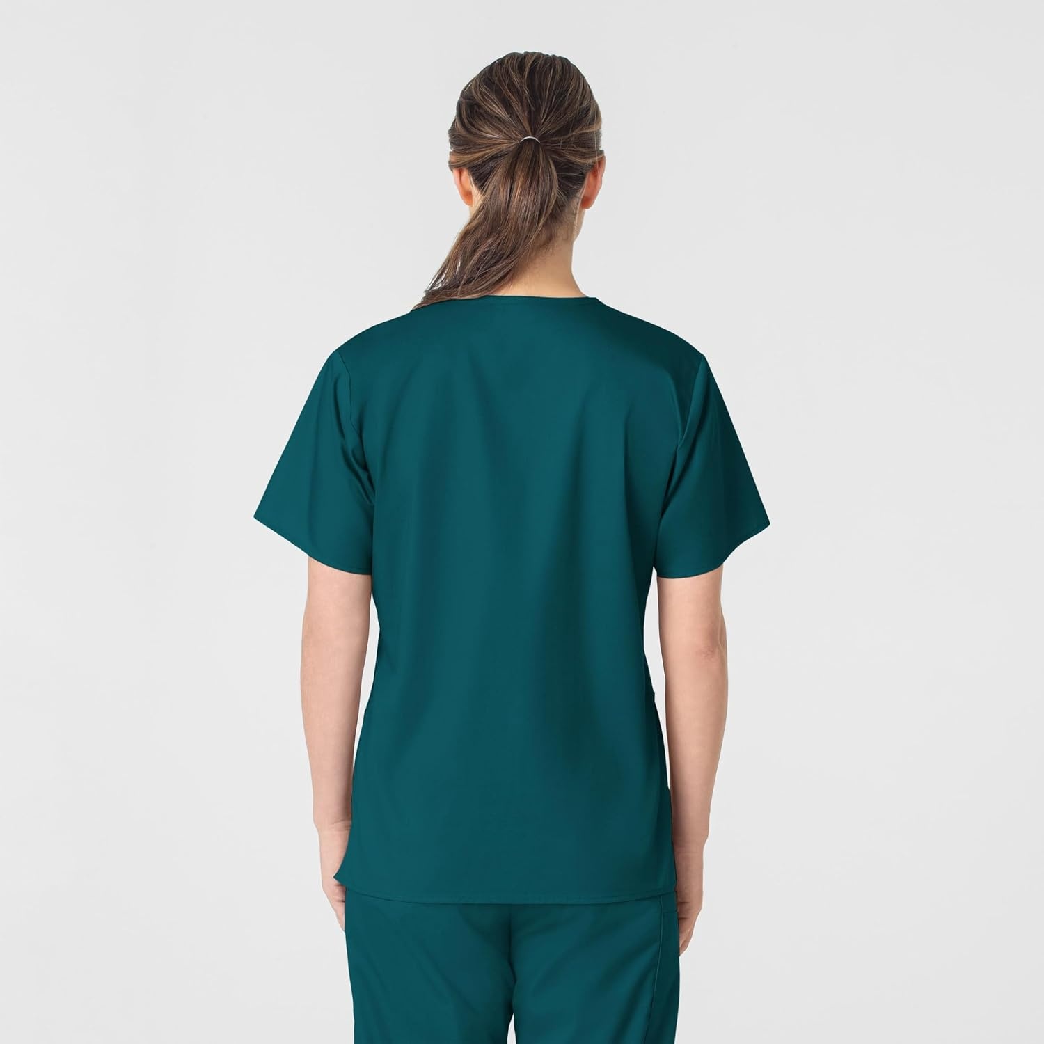 Wink WonderWORK Women’s V-Neck Scrub Top, Caribbean Blue, S